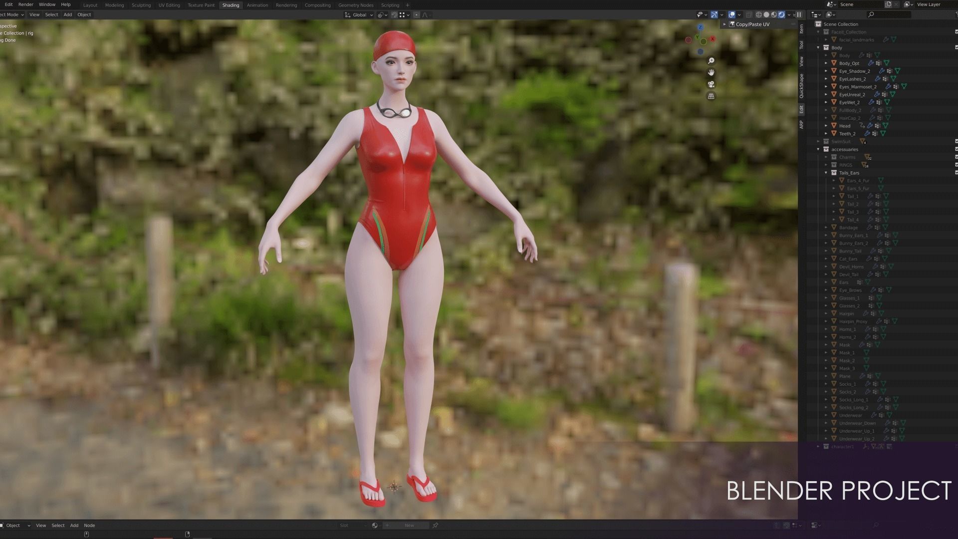 Streetwear Girl 3-12 - School Wear Girls Pack Game-Ready Low-poly 3D model_27