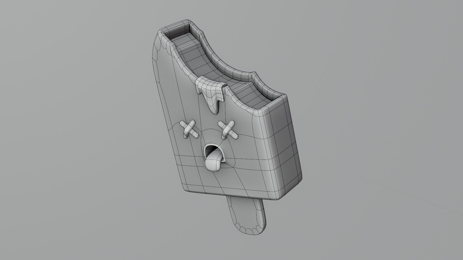 Stylized Melting Ice Cream Popsicle Character Model 3D model_6