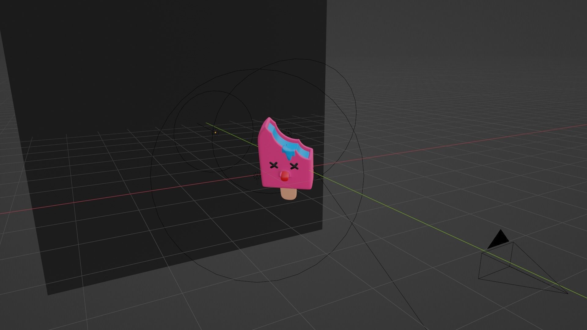 Stylized Melting Ice Cream Popsicle Character Model 3D model_12
