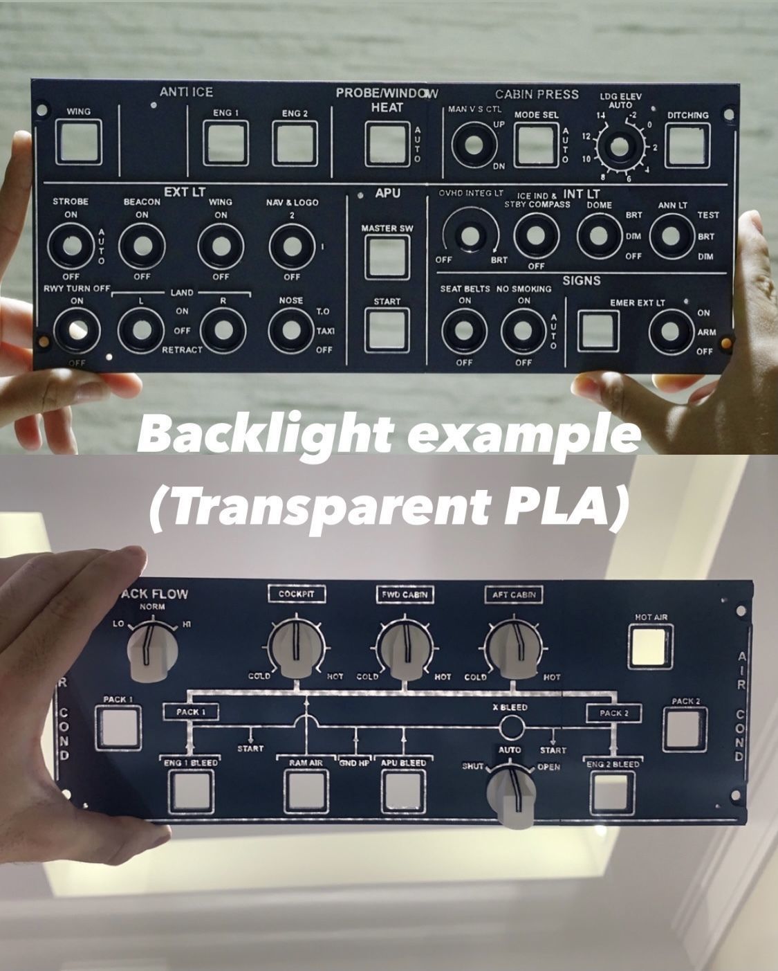 BOEING 737 OVERHEAD - AIR CONDITIONING PANEL 3D print model_2