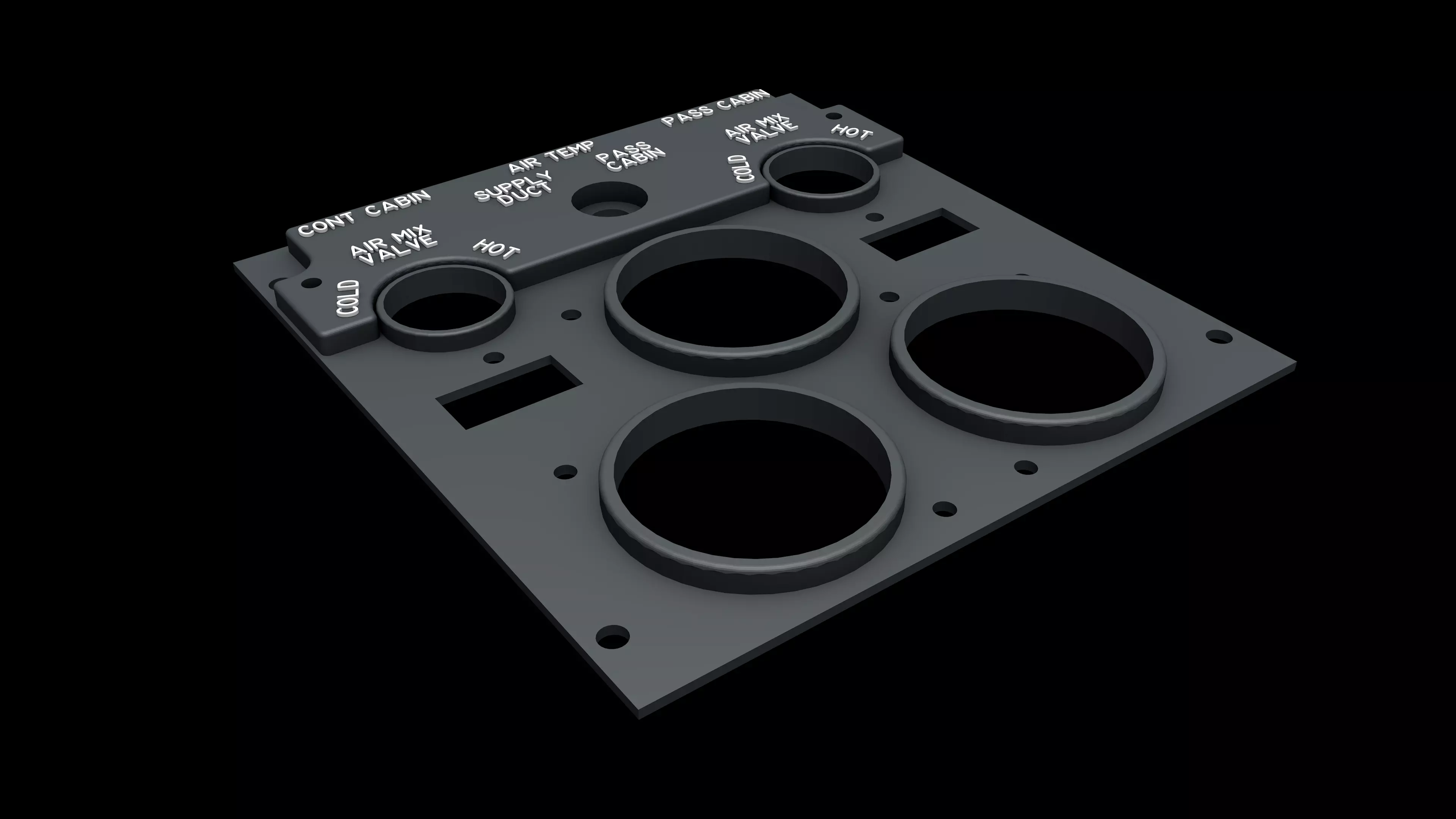 BOEING 737 OVERHEAD - AIR CONDITIONING PANEL 3D print model_0
