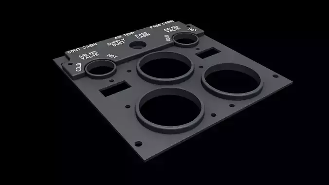 BOEING 737 OVERHEAD - AIR CONDITIONING PANEL 3D print model