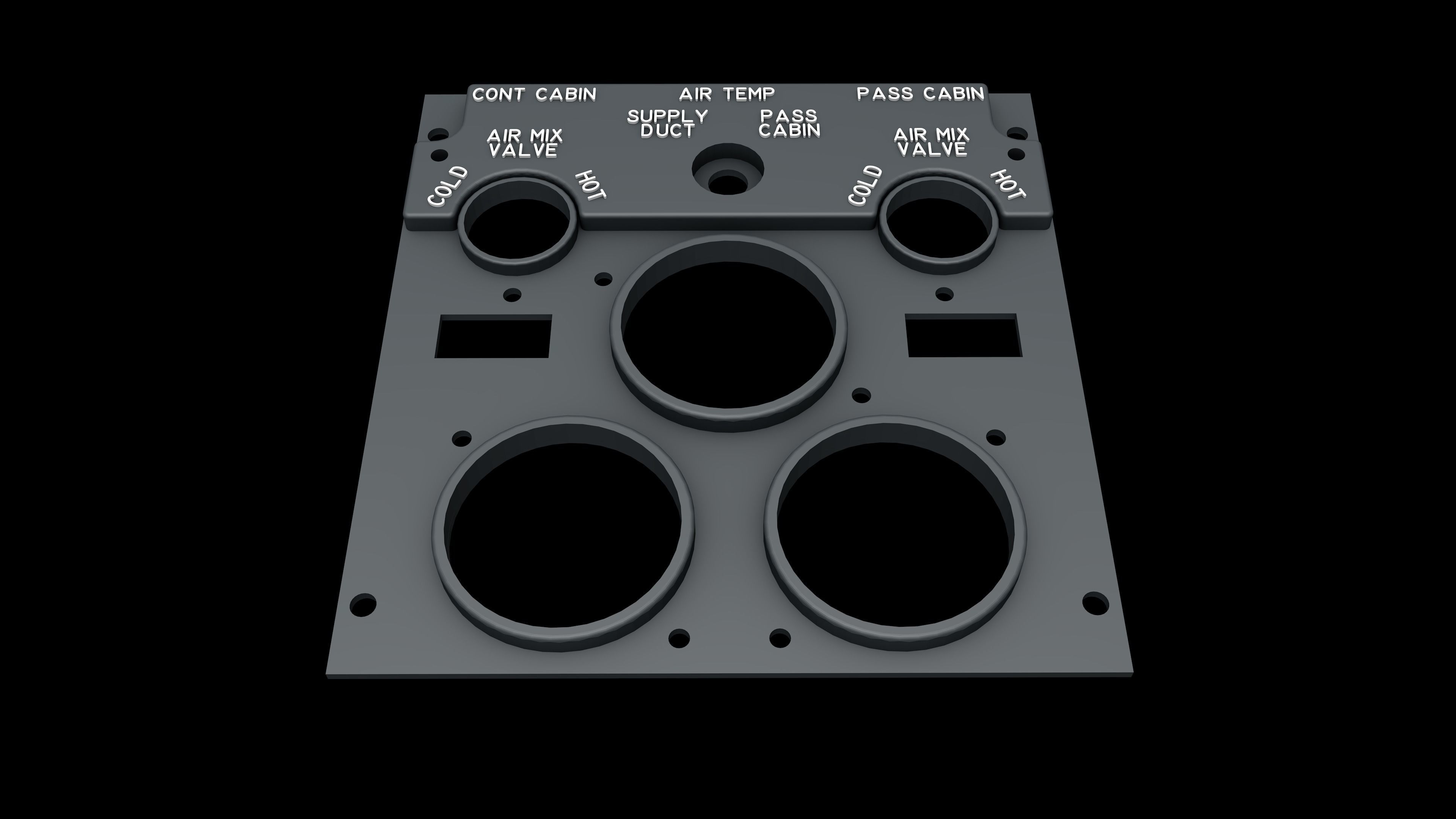 BOEING 737 OVERHEAD - AIR CONDITIONING PANEL 3D print model_1