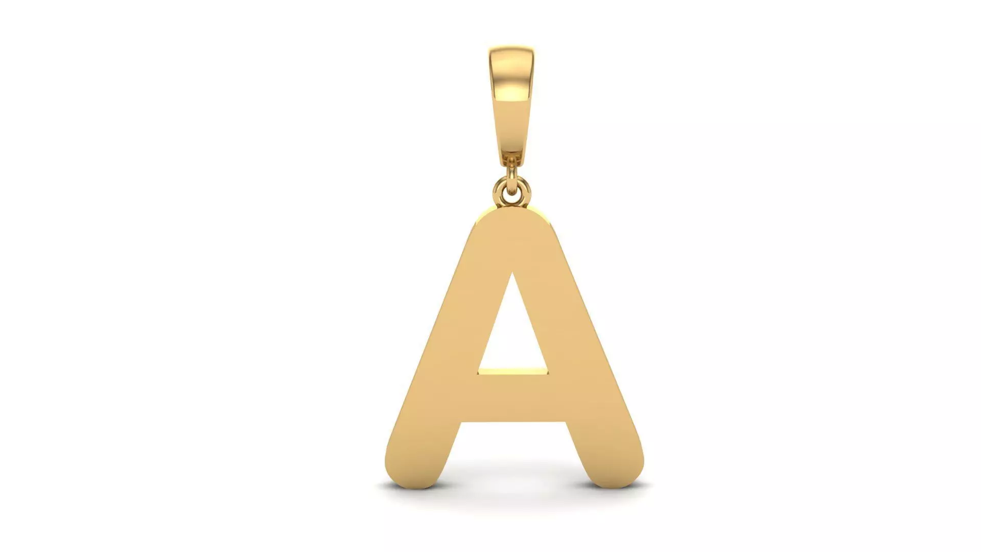 Pendant Alphabet Letter 15 mm Arial Rounded A 3D print model