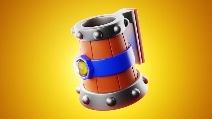 Stylized Fantasy Mug - Game Ready Asset 3D model