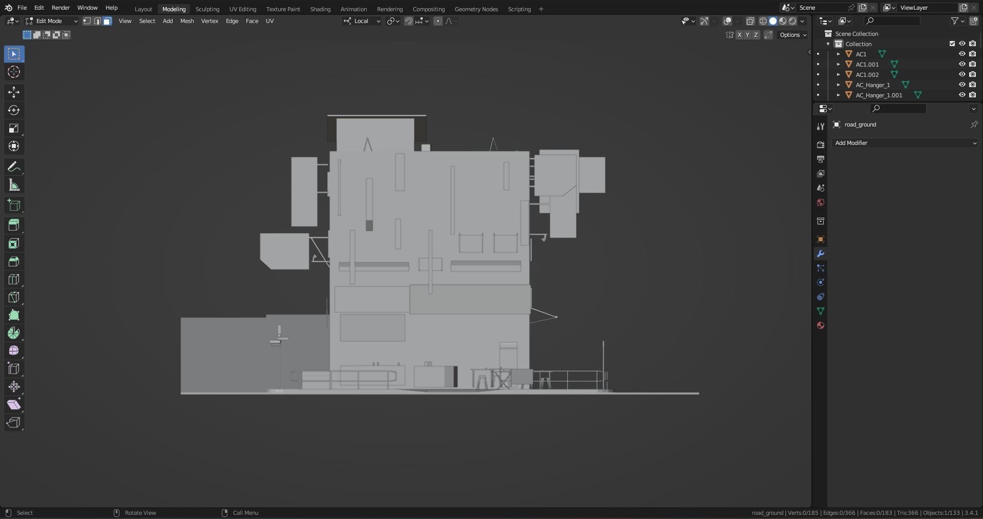 Traditional Hong Kong Verandah Building 3D model_4