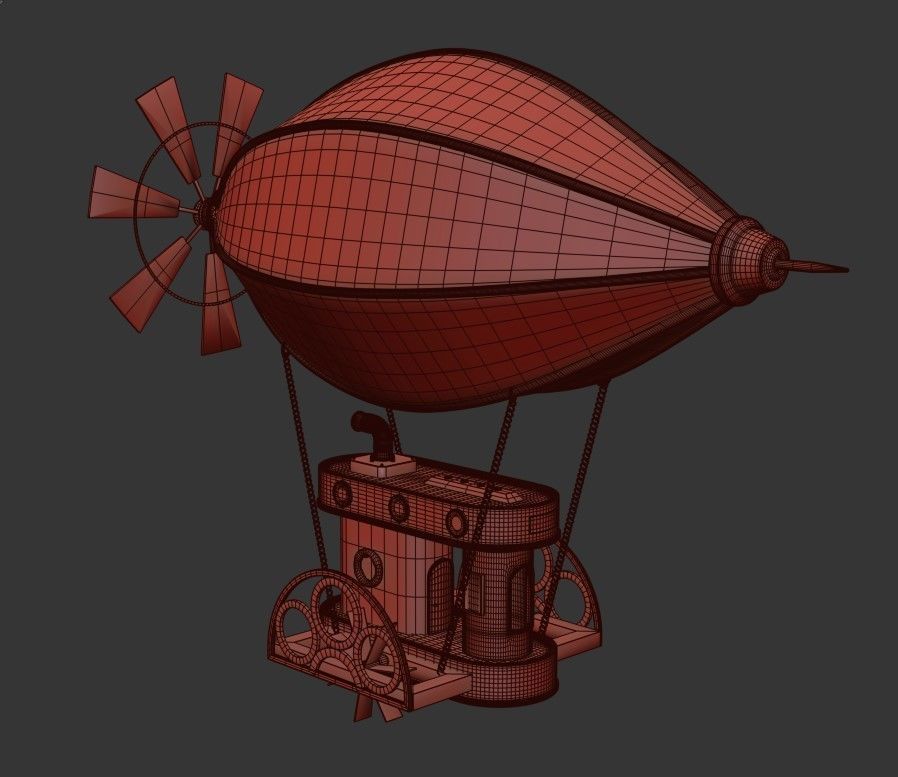 Airship 3D model_8
