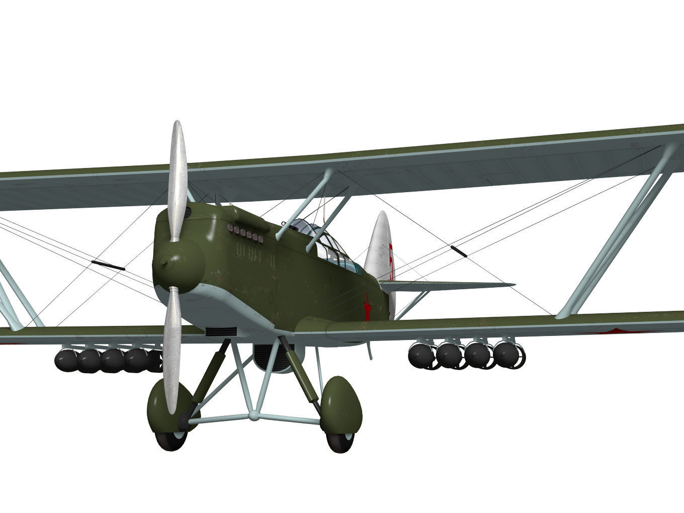 Polikarpov R-Z 3D model_5