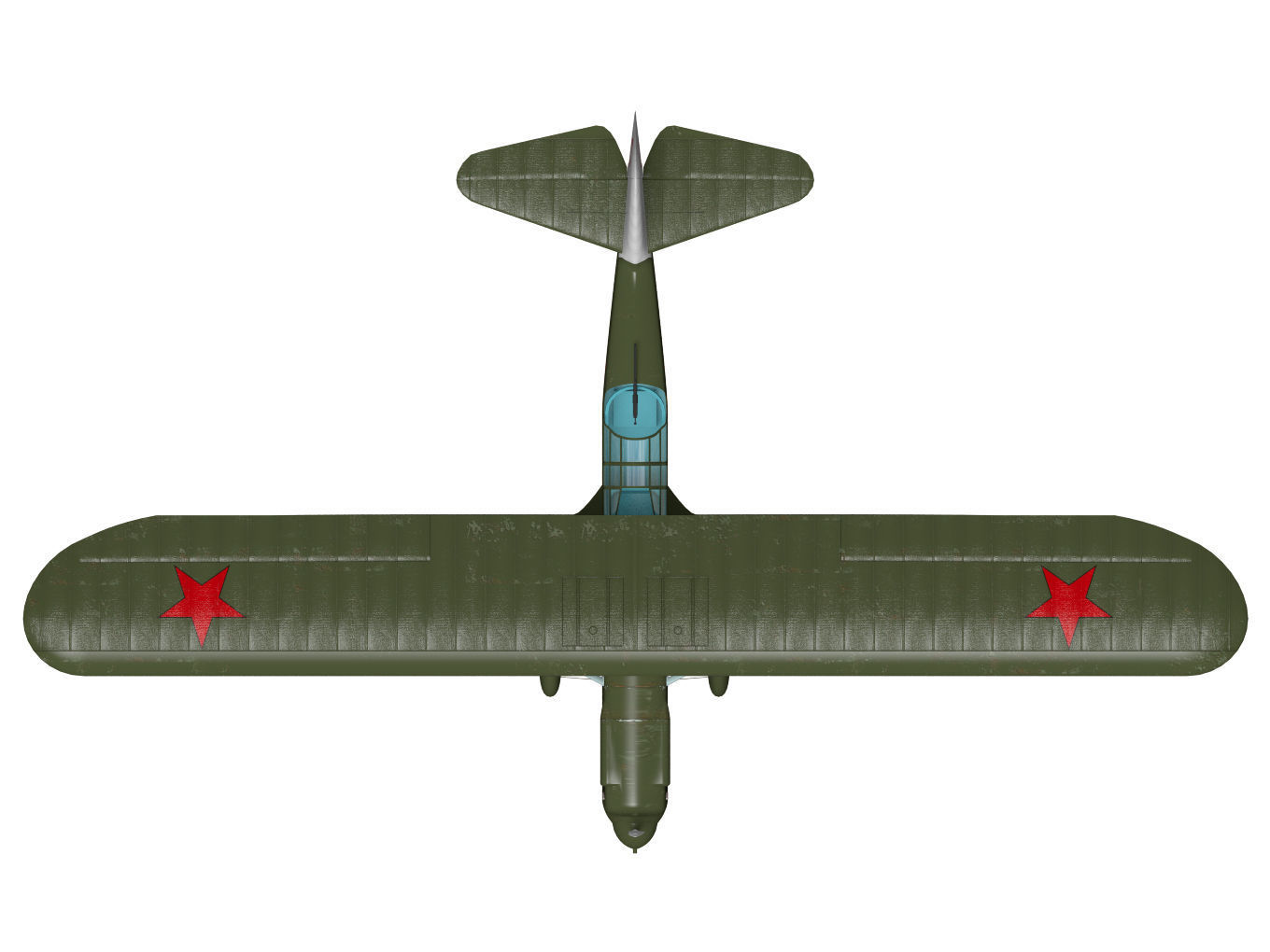 Polikarpov R-Z 3D model_8