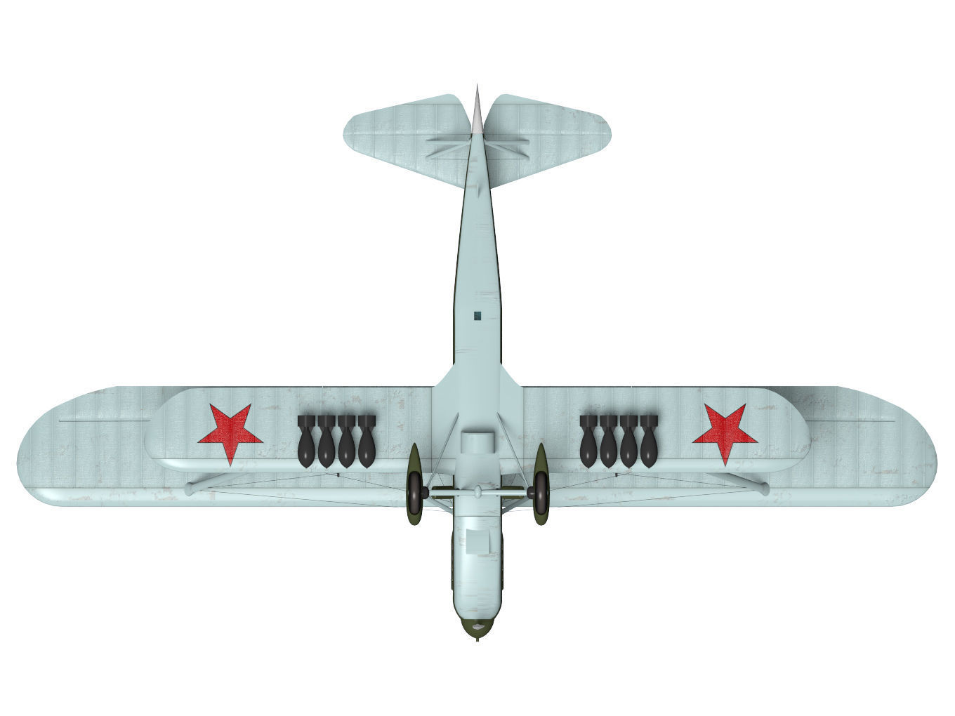 Polikarpov R-Z 3D model_9