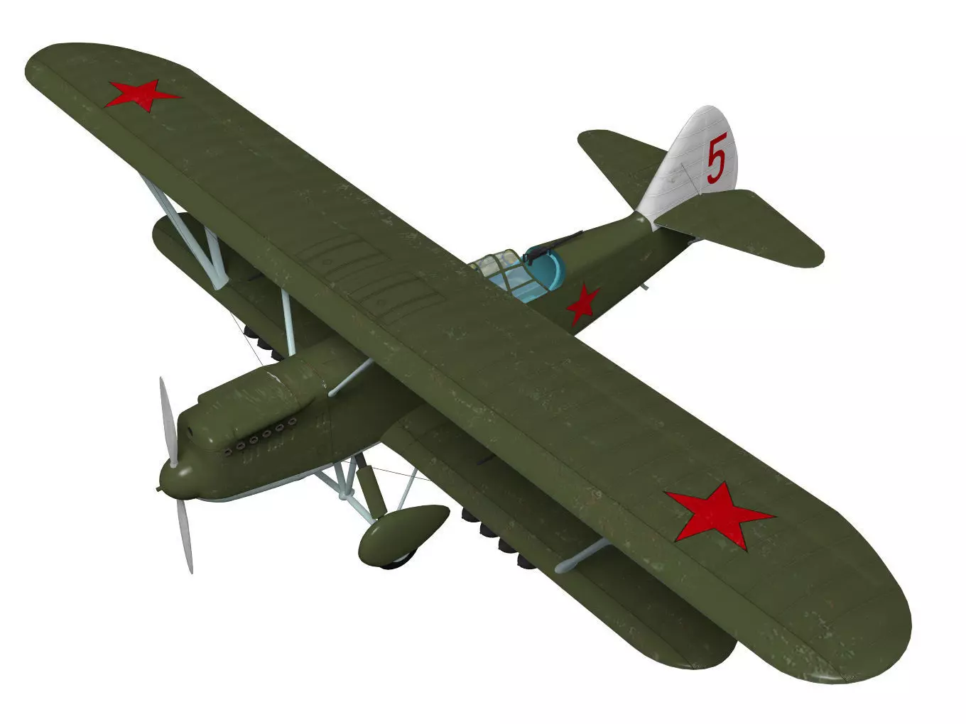 Polikarpov R-Z 3D model_0