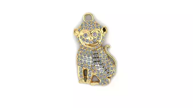 Little Monkey Diamond Pendant