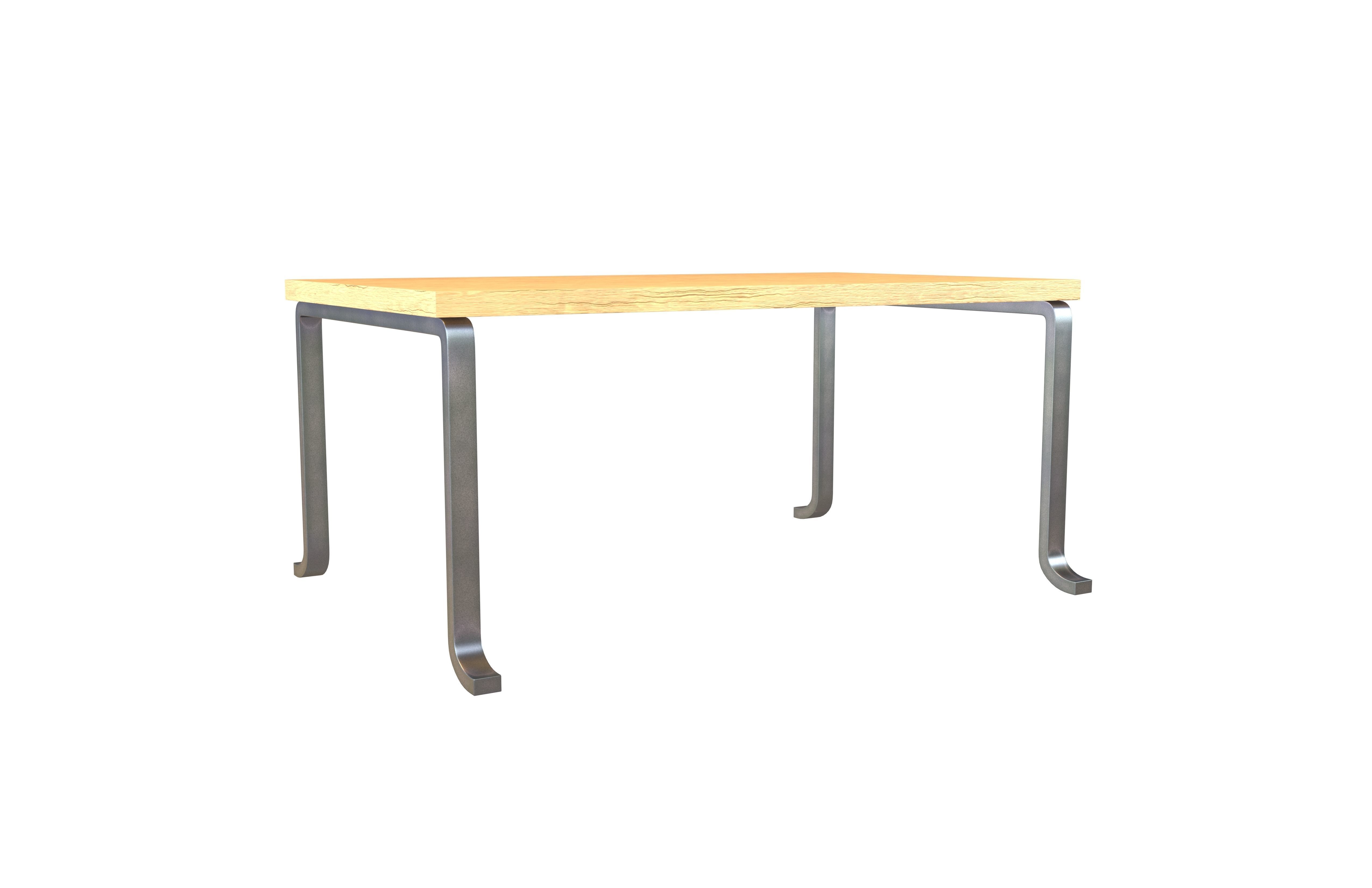 Wood Table V2 001 Low-poly 3D model_1