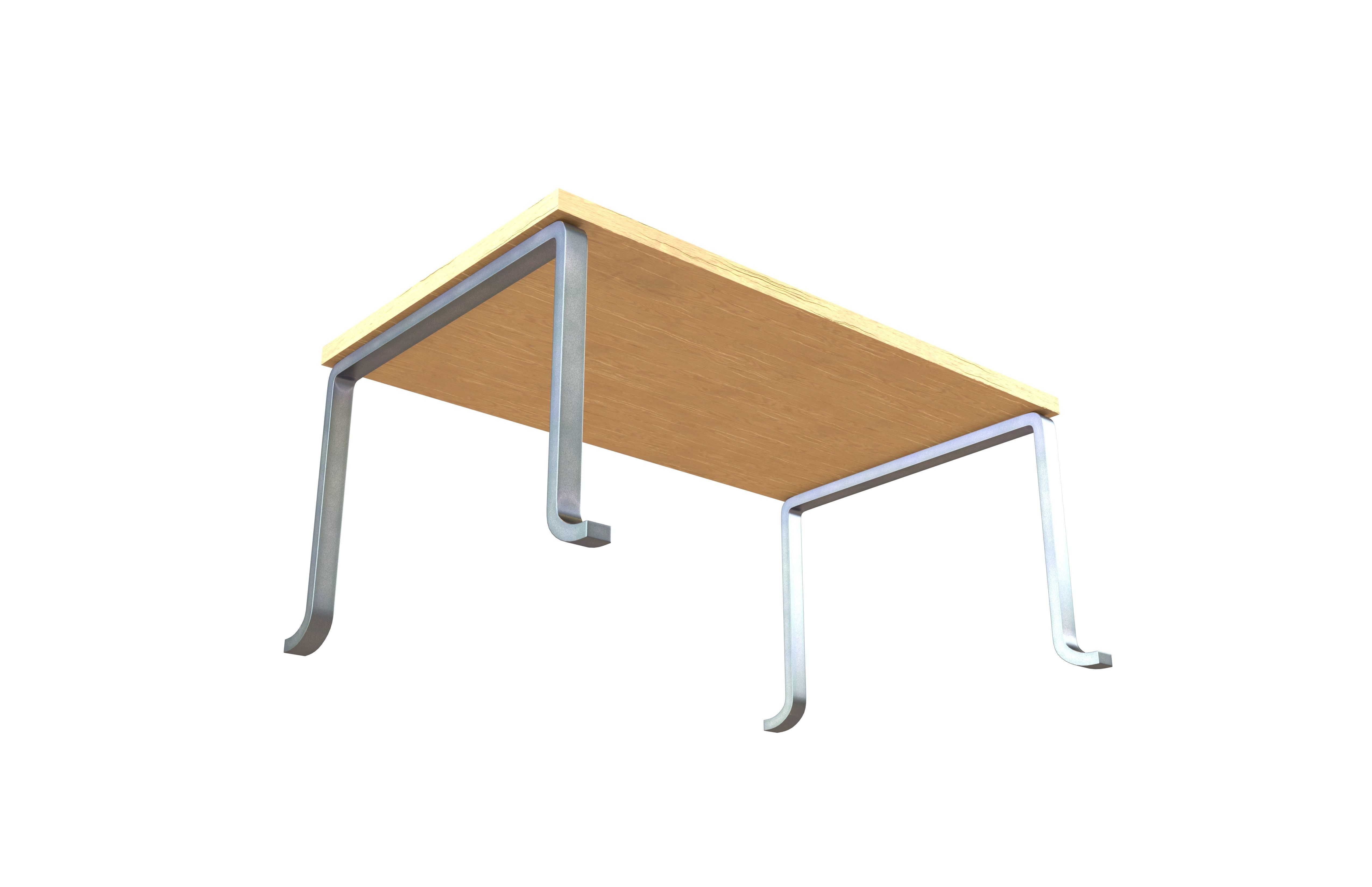 Wood Table V2 001 Low-poly 3D model_3