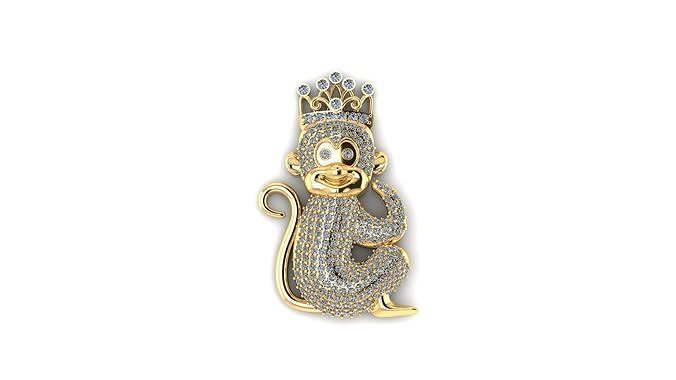 Monkey Cut Pendant 3D print model