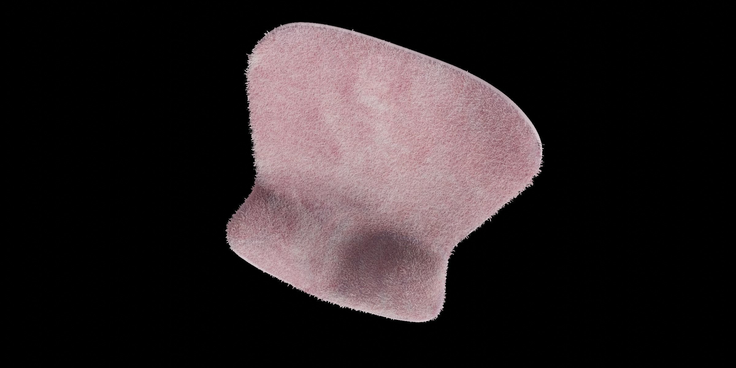 Pink Fur Arm Chair 3D model_1