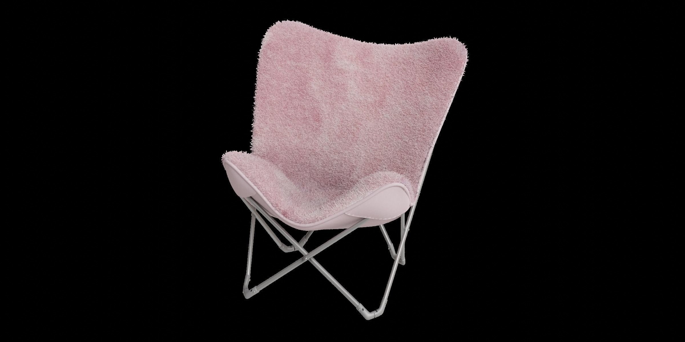 Pink Fur Arm Chair 3D model_8