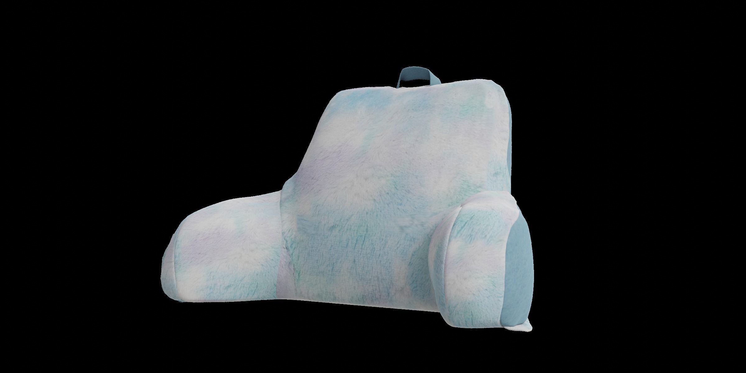 Colorful Backrest Pillow Low-poly 3D model_4