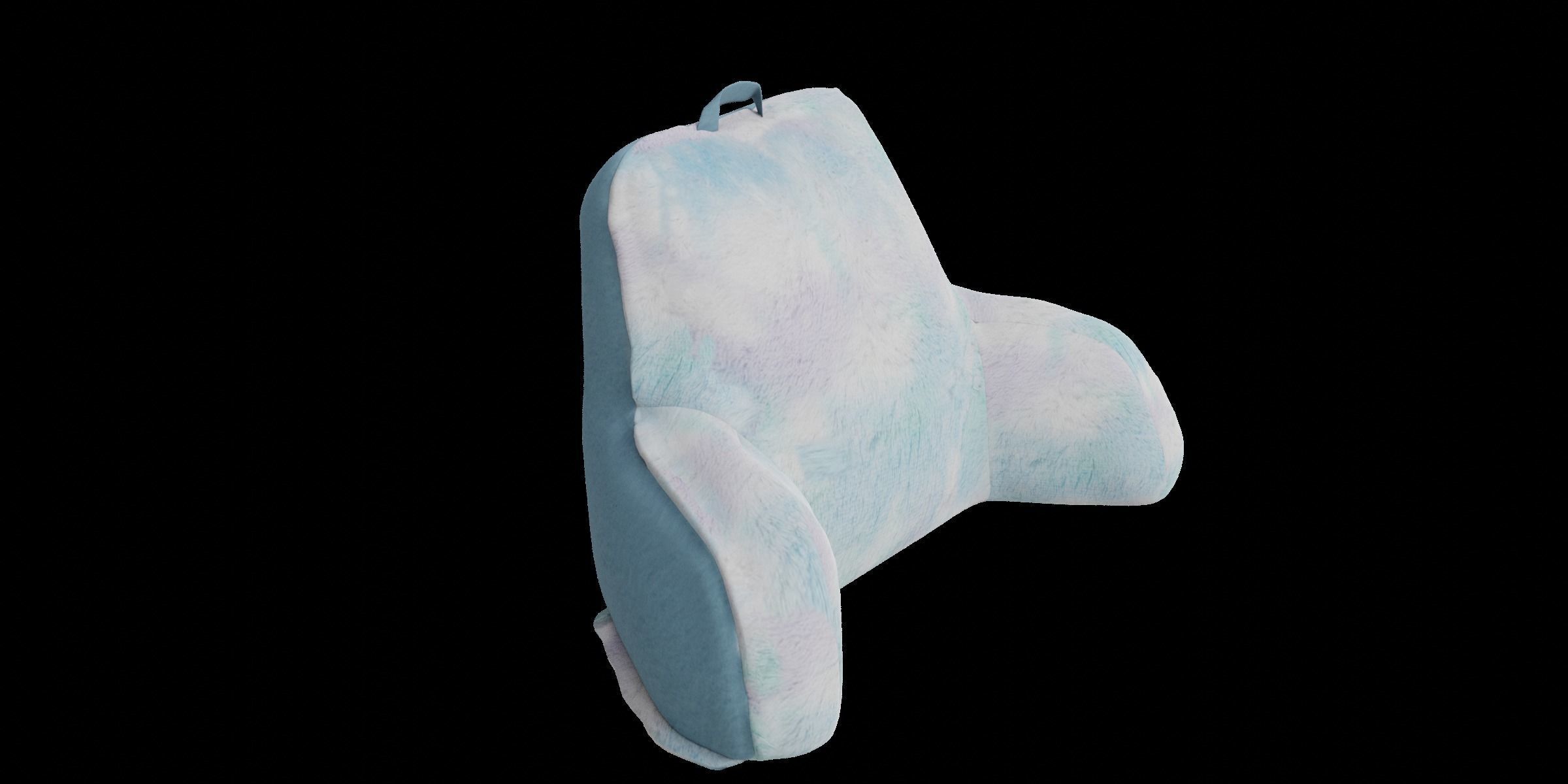 Colorful Backrest Pillow Low-poly 3D model_9
