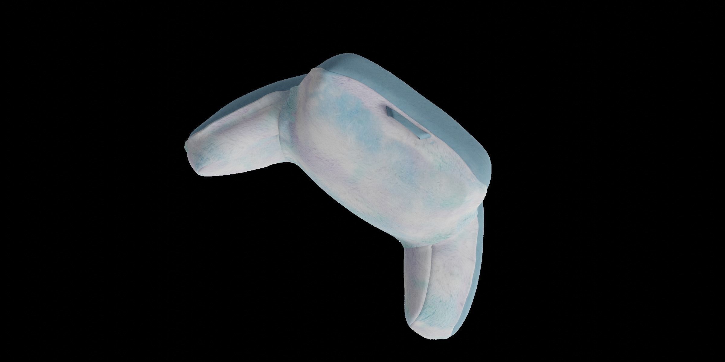 Colorful Backrest Pillow Low-poly 3D model_1