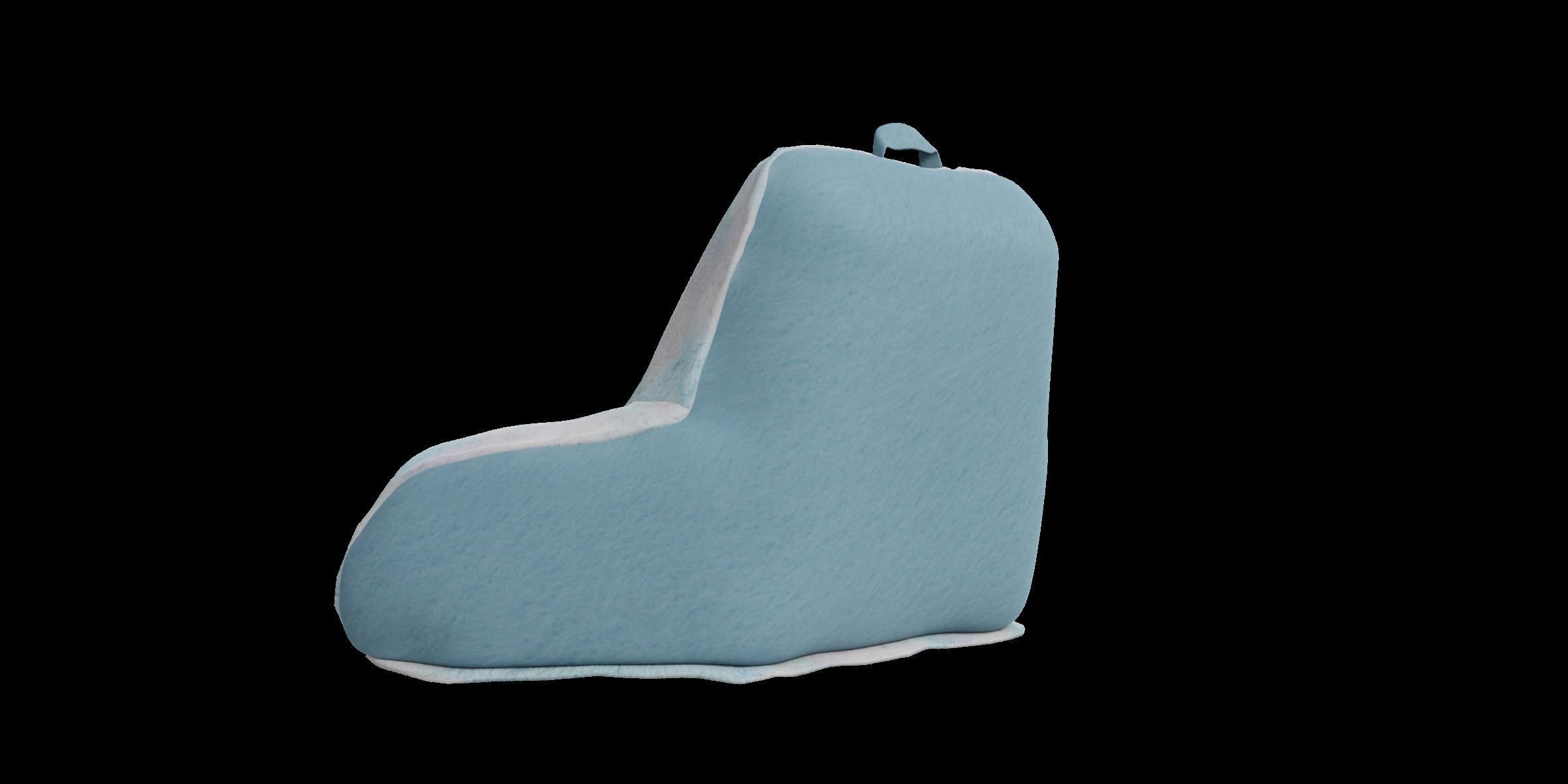 Colorful Backrest Pillow Low-poly 3D model_7