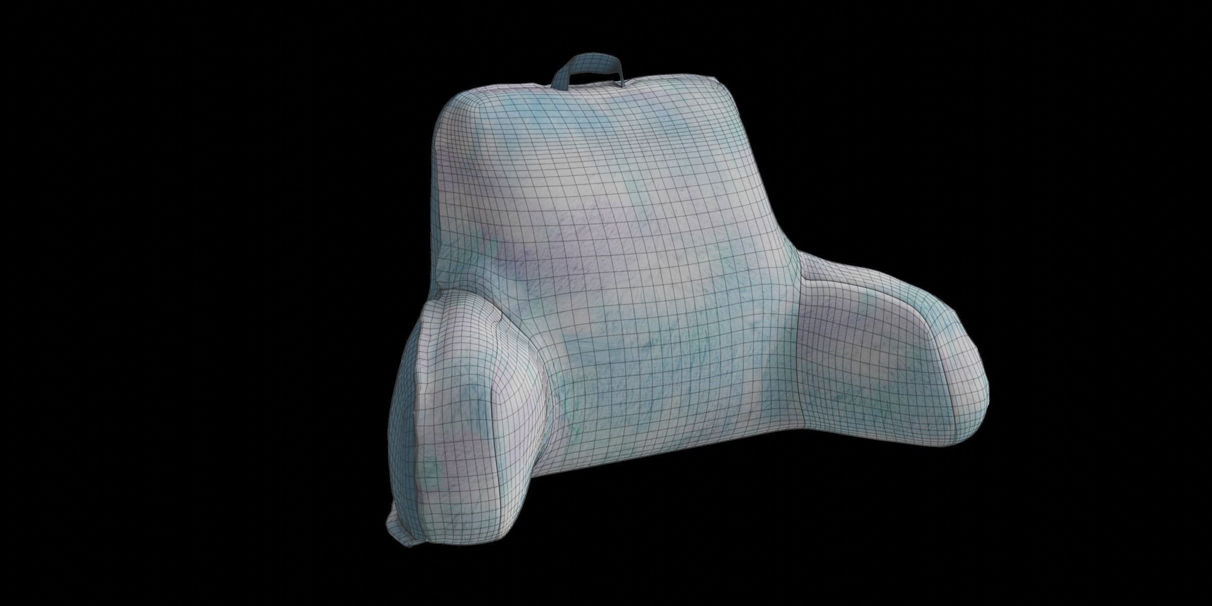 Colorful Backrest Pillow Low-poly 3D model_3