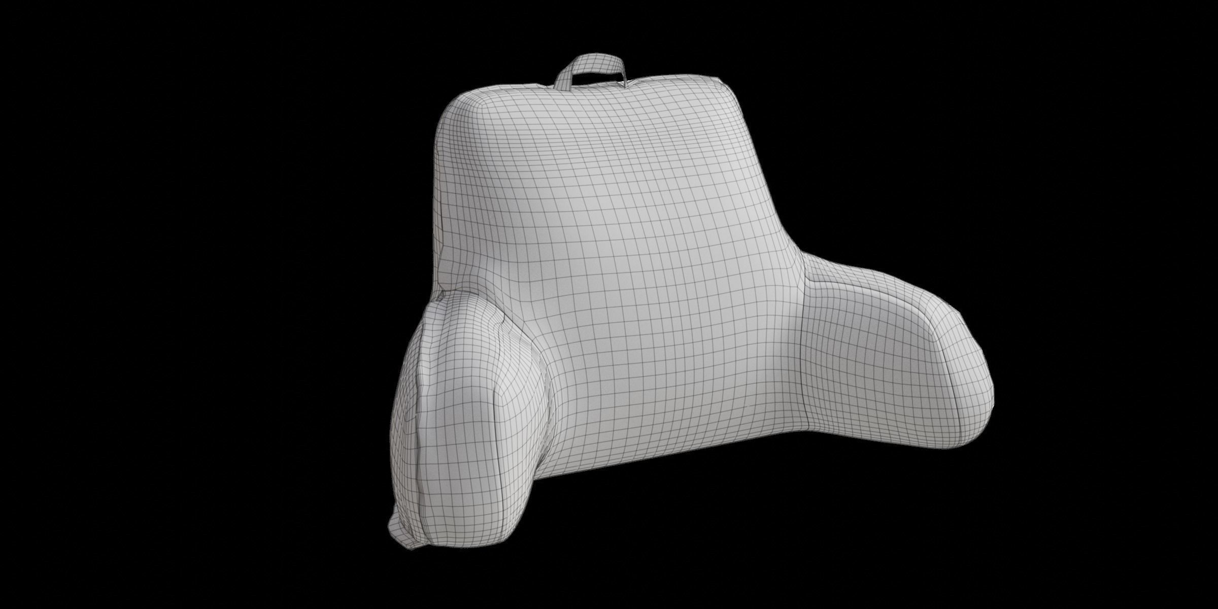 Colorful Backrest Pillow Low-poly 3D model_2