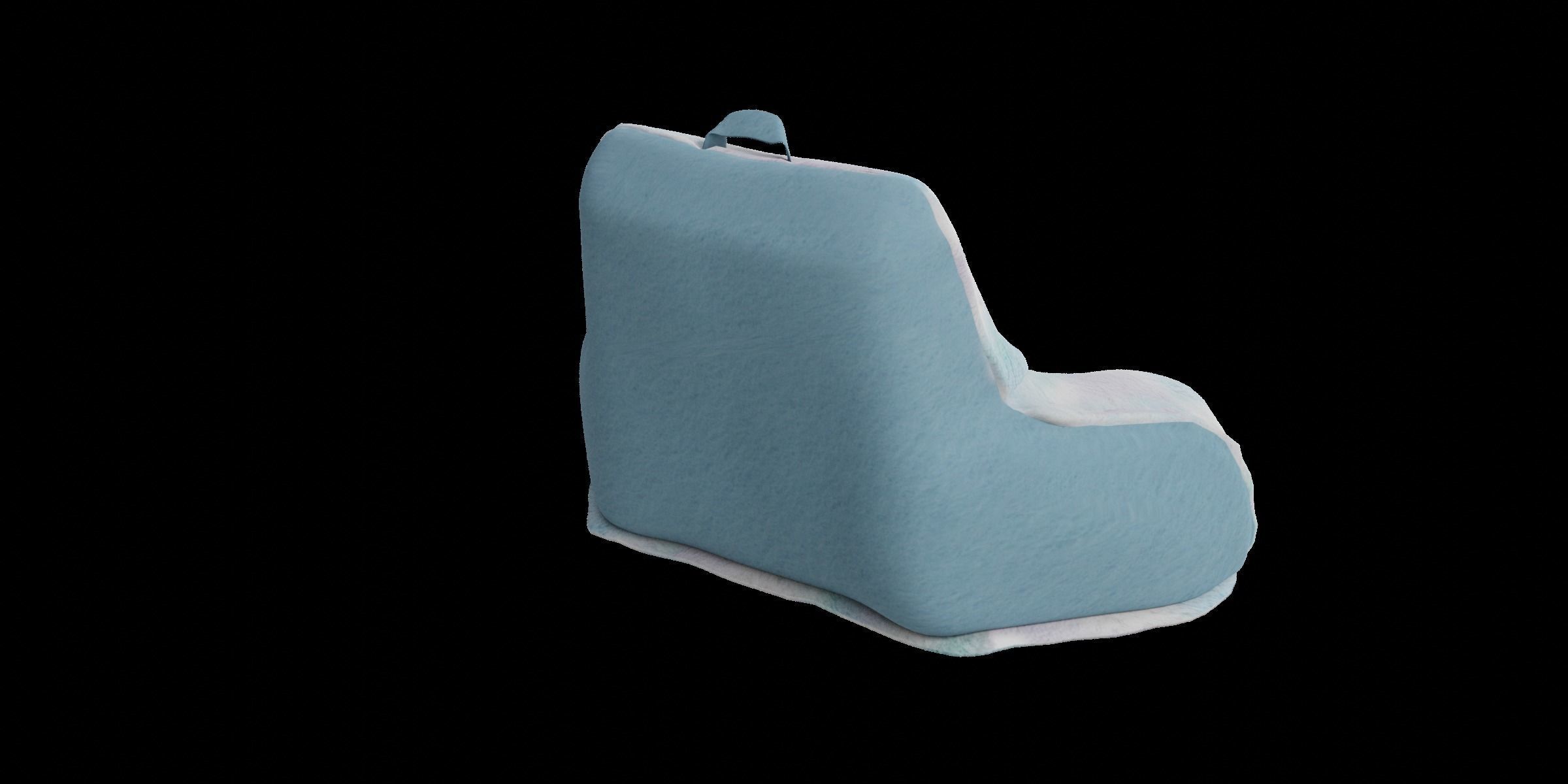 Colorful Backrest Pillow Low-poly 3D model_10