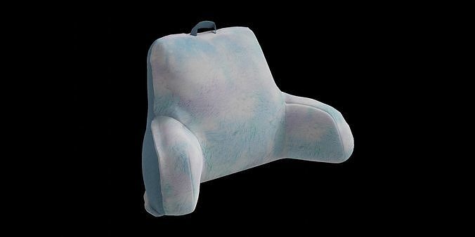 Colorful Backrest Pillow Low-poly 3D model