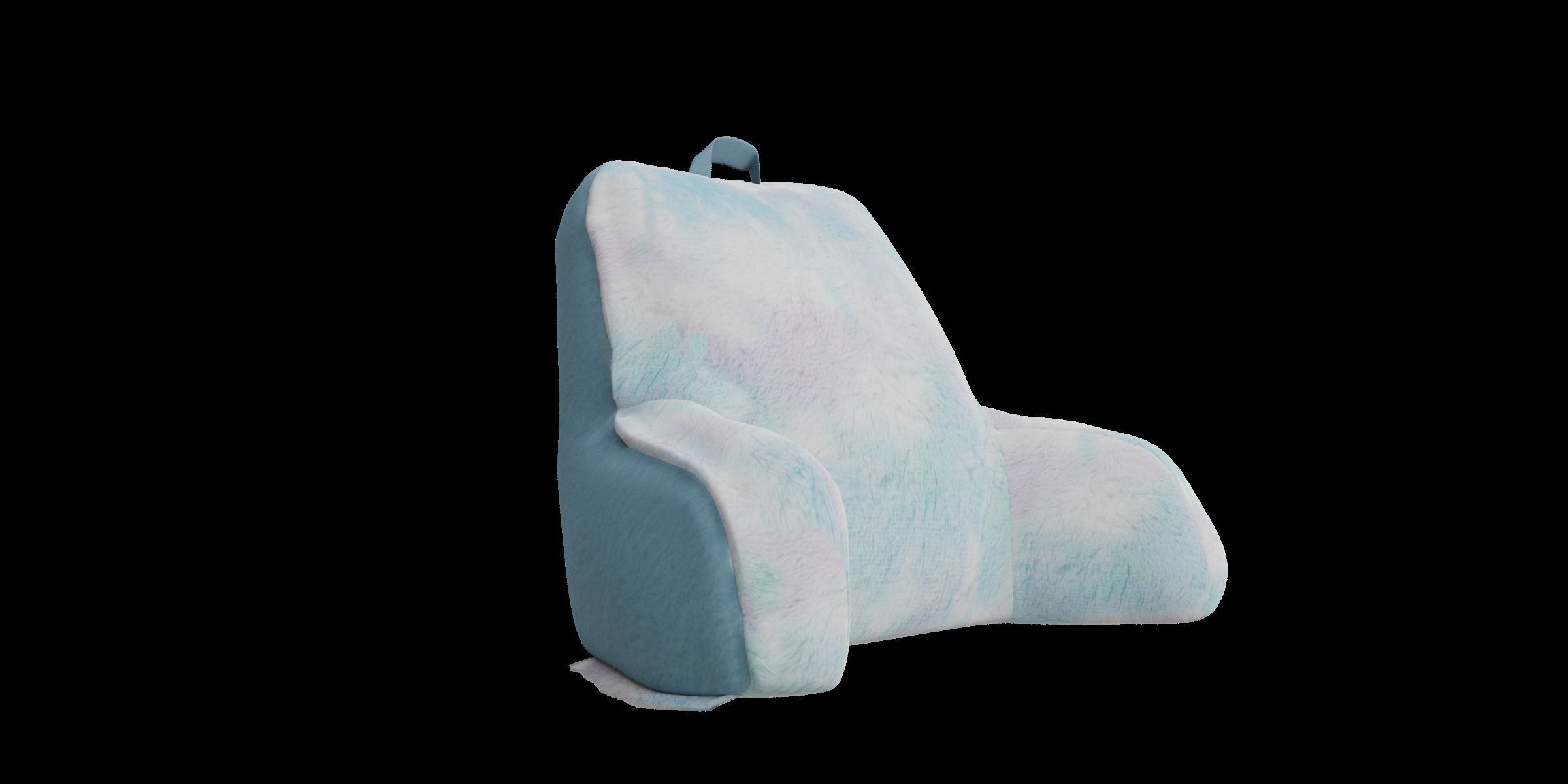 Colorful Backrest Pillow Low-poly 3D model_5