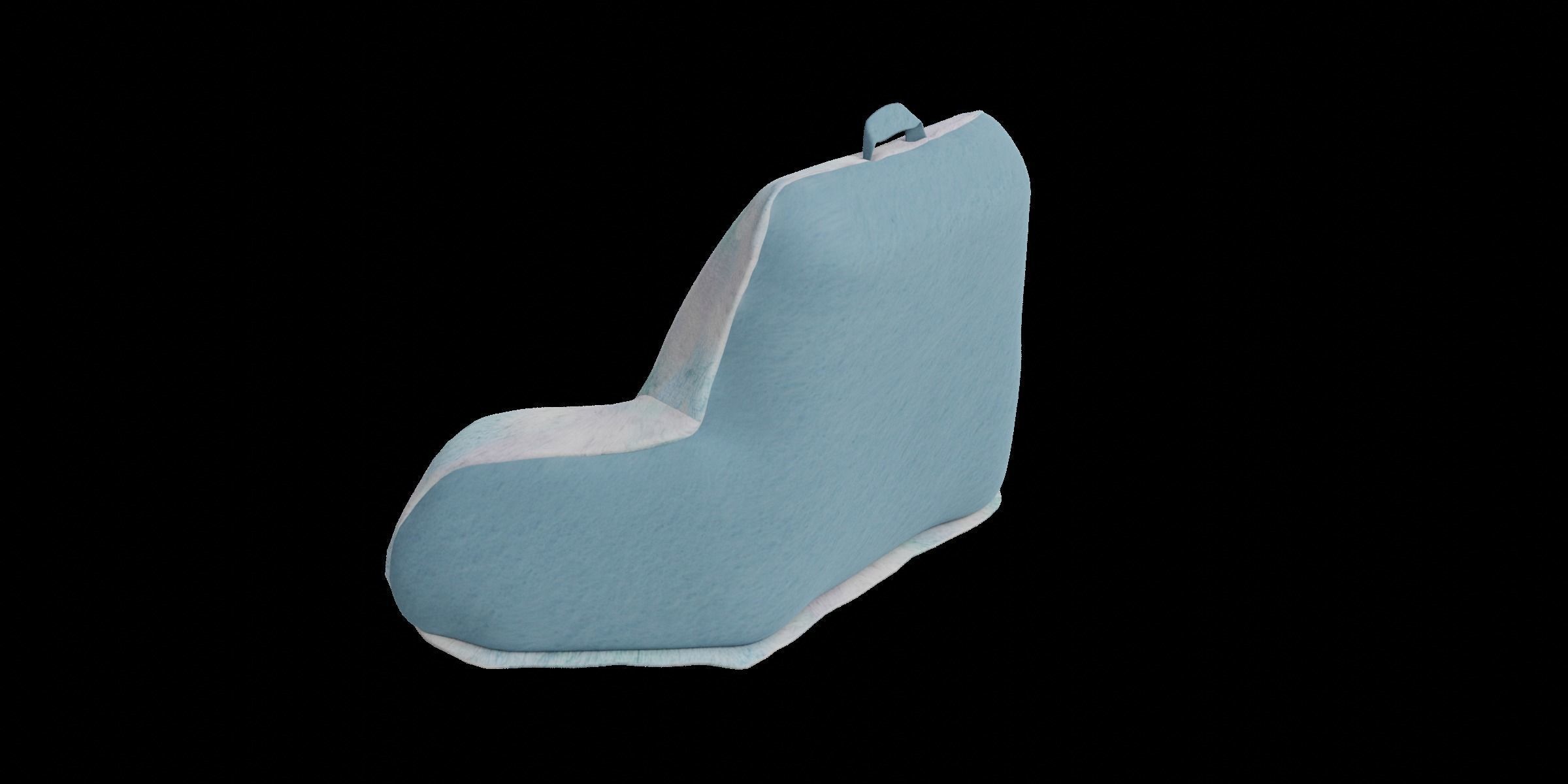 Colorful Backrest Pillow Low-poly 3D model_11