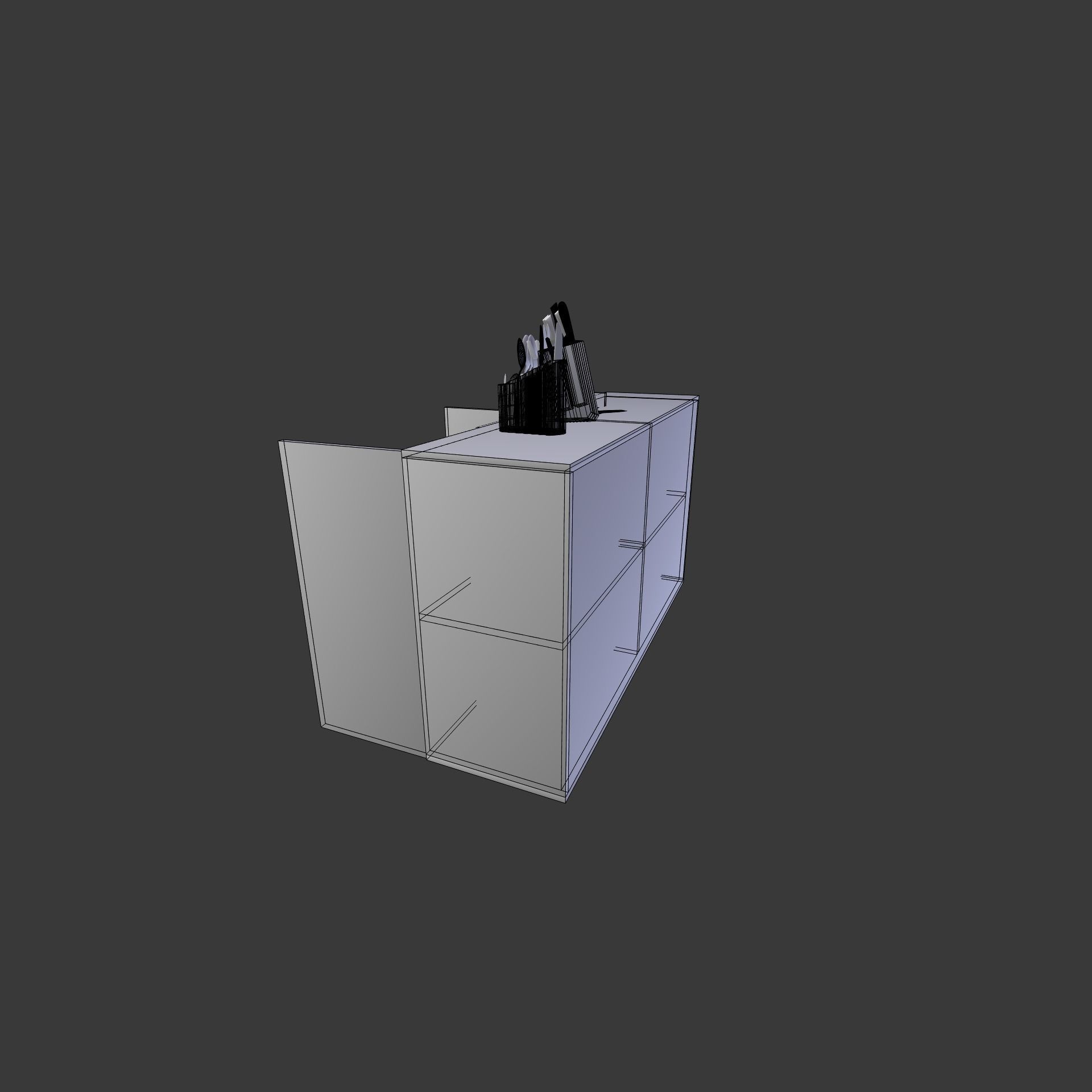 Dream Buffet Counter Low-poly 3D model_24