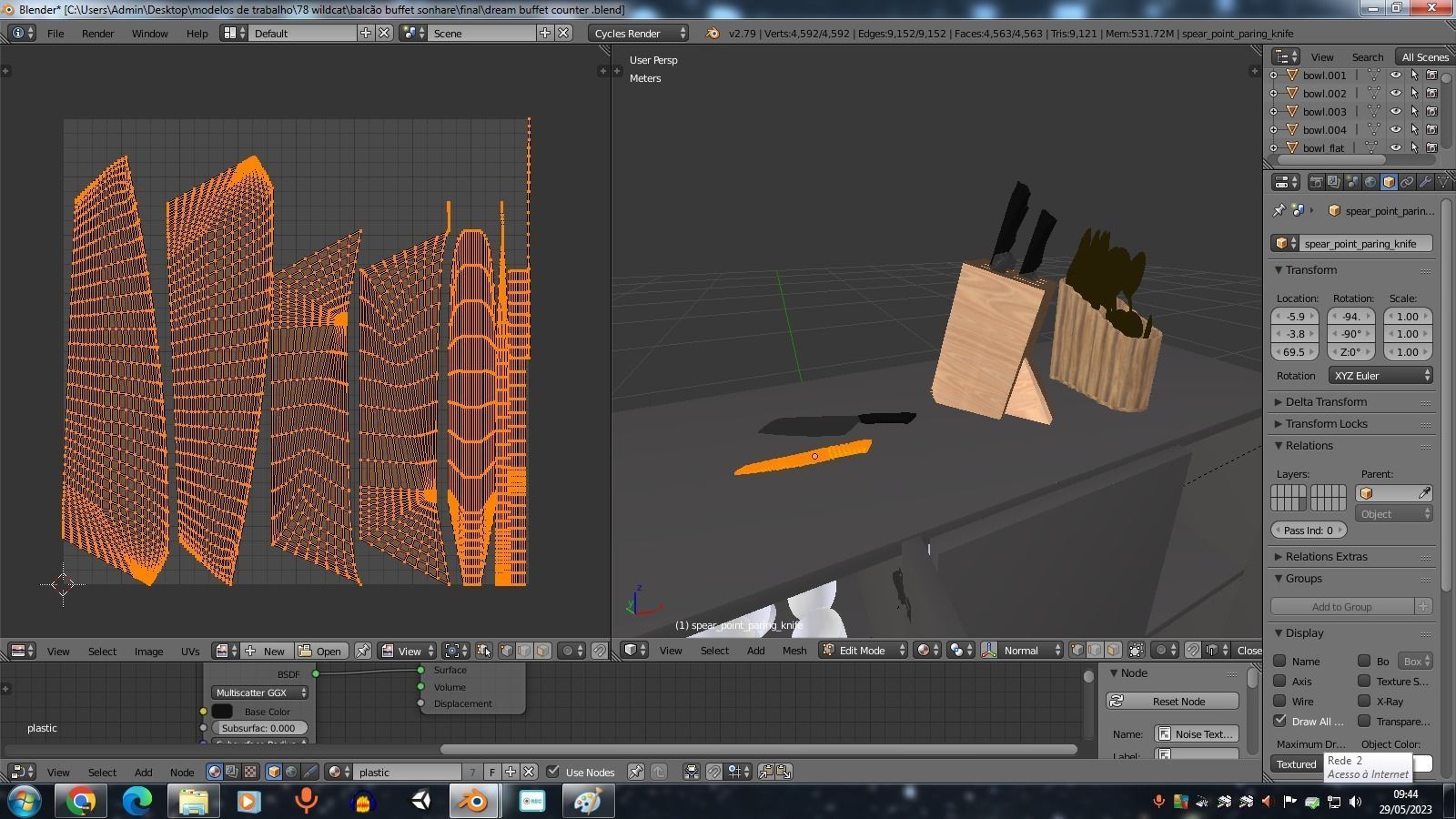 Dream Buffet Counter Low-poly 3D model_18