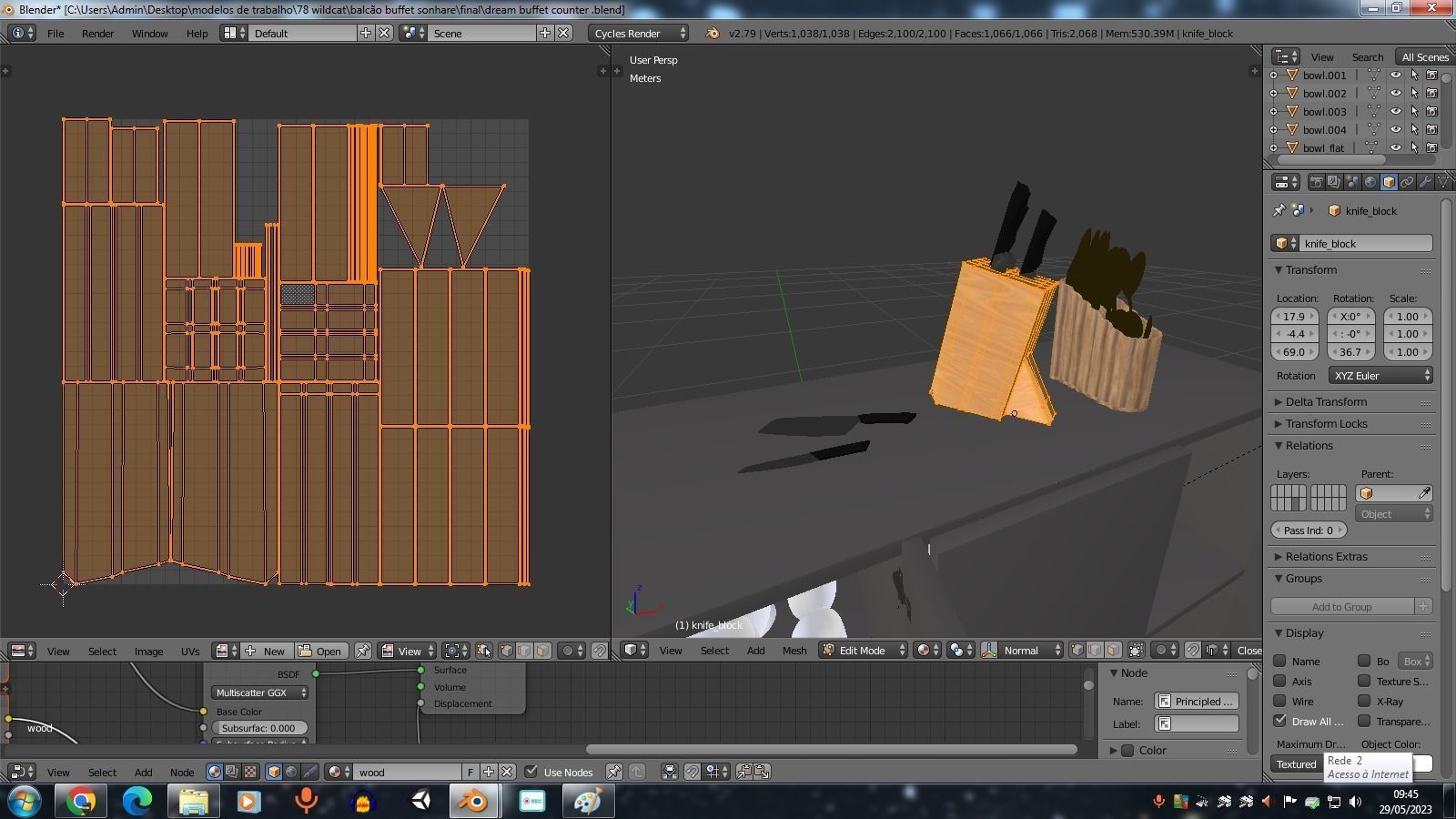 Dream Buffet Counter Low-poly 3D model_19