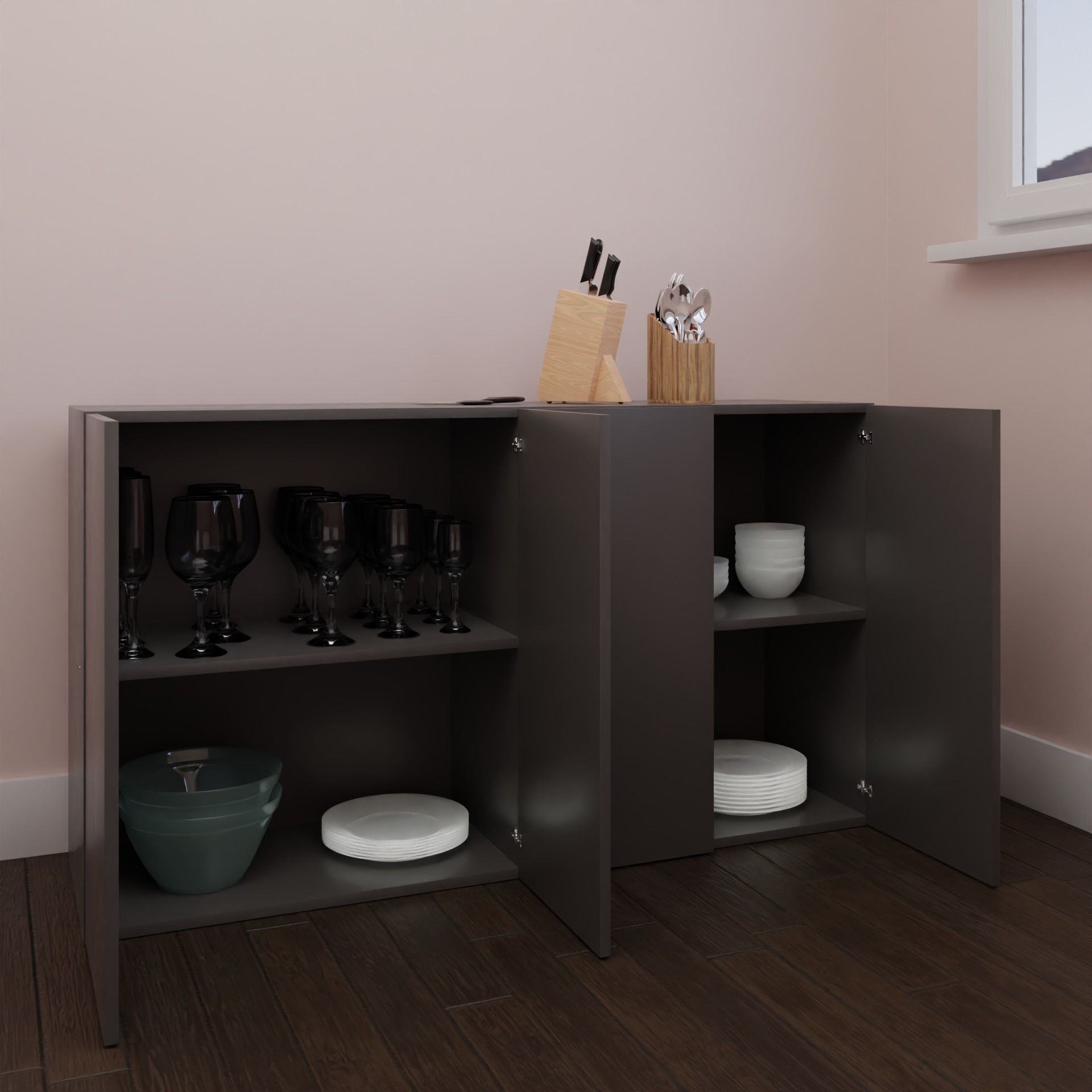 Dream Buffet Counter Low-poly 3D model_2