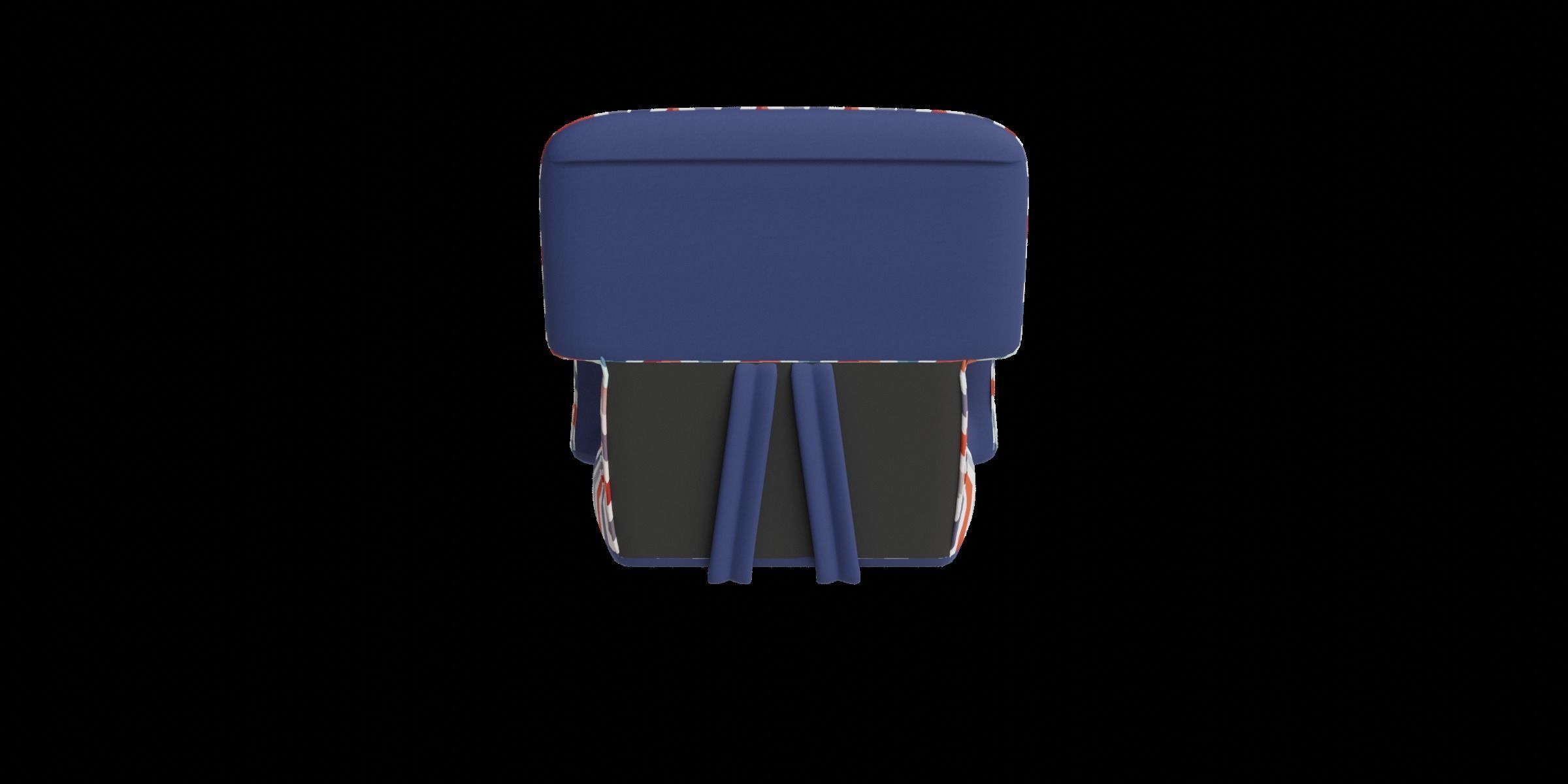 Foldable Zigzag Chair Low-poly 3D model_10