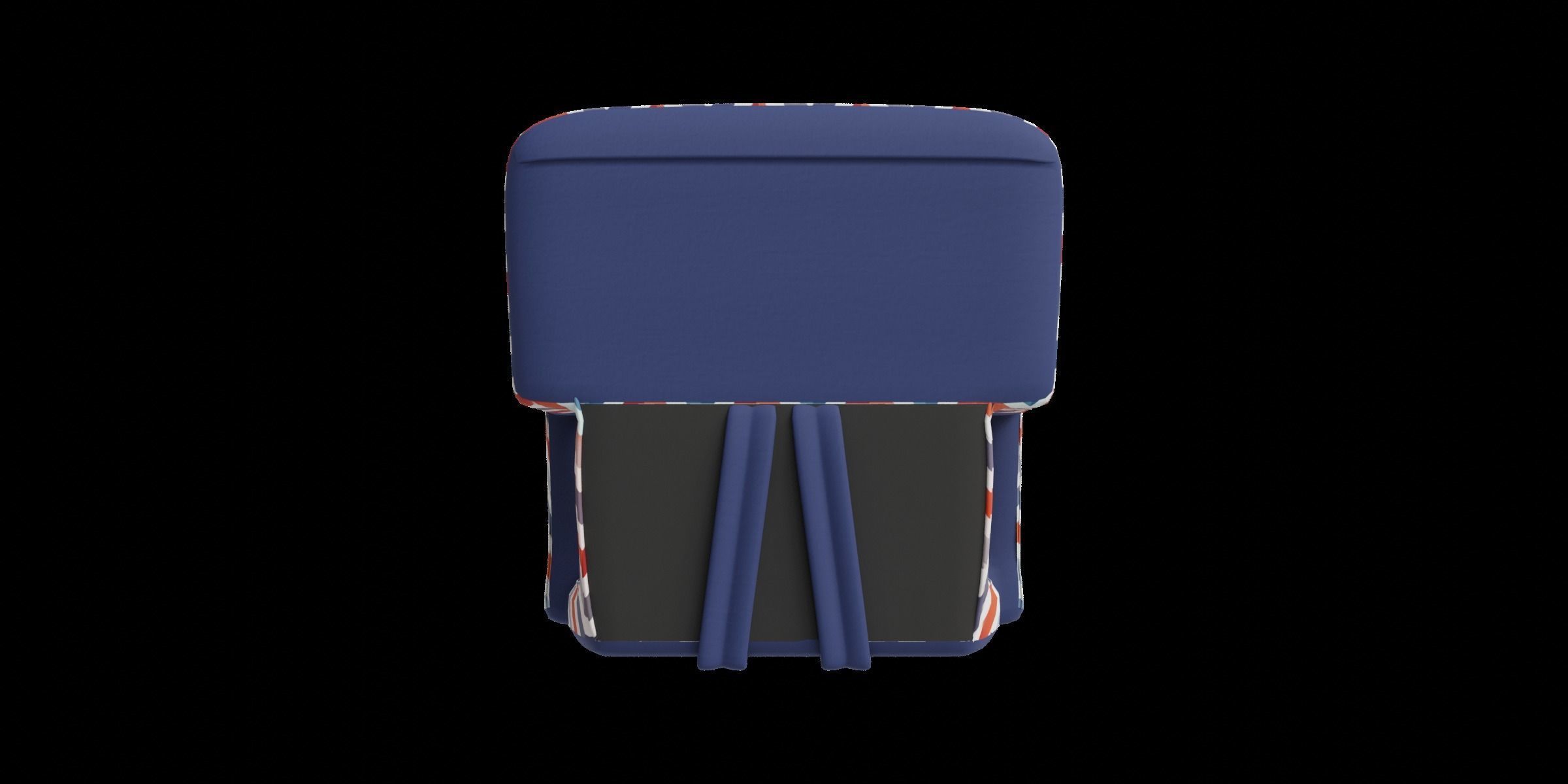 Foldable Zigzag Chair Low-poly 3D model_6