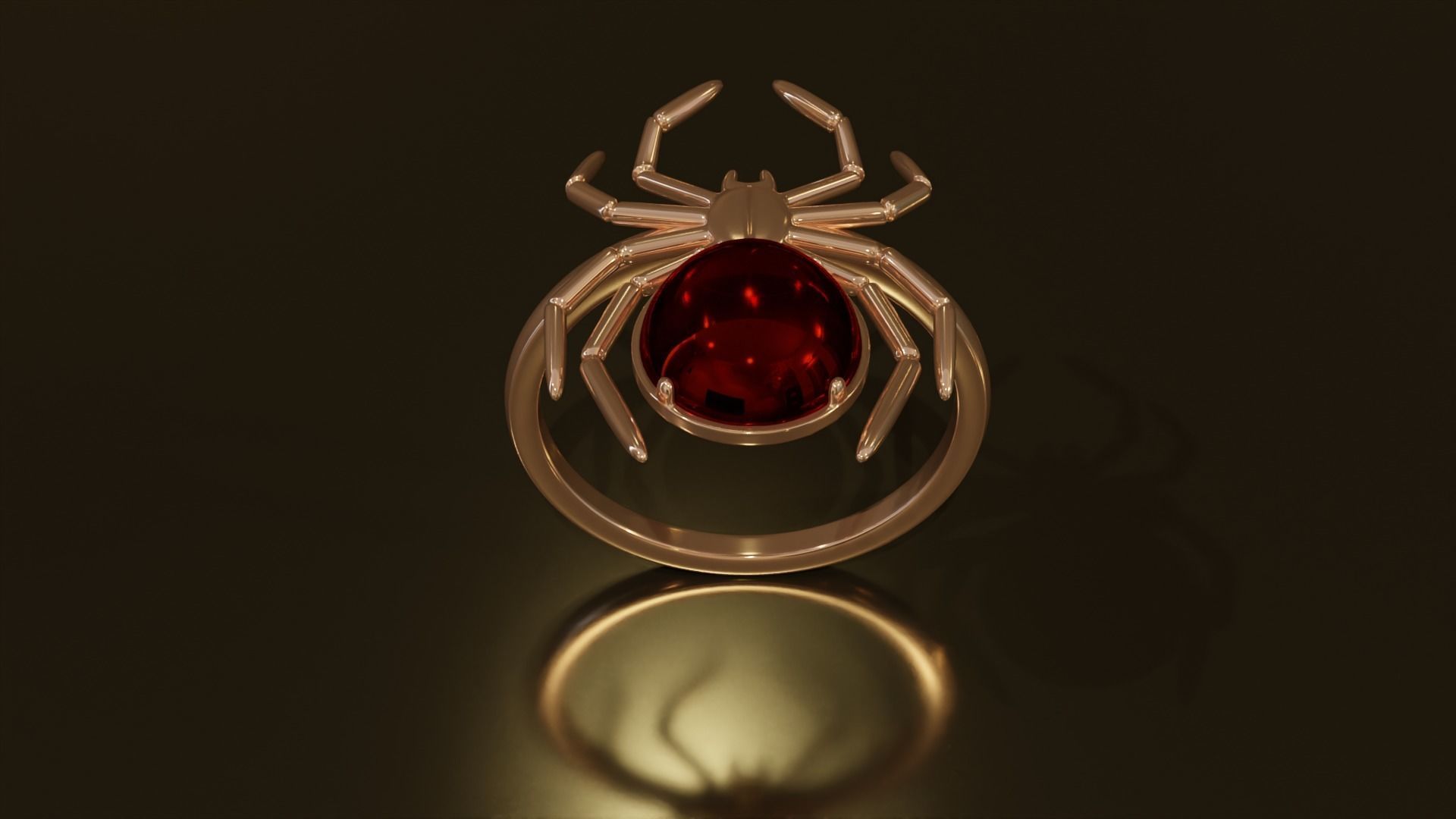 Spider Ring 2 3D print model_2