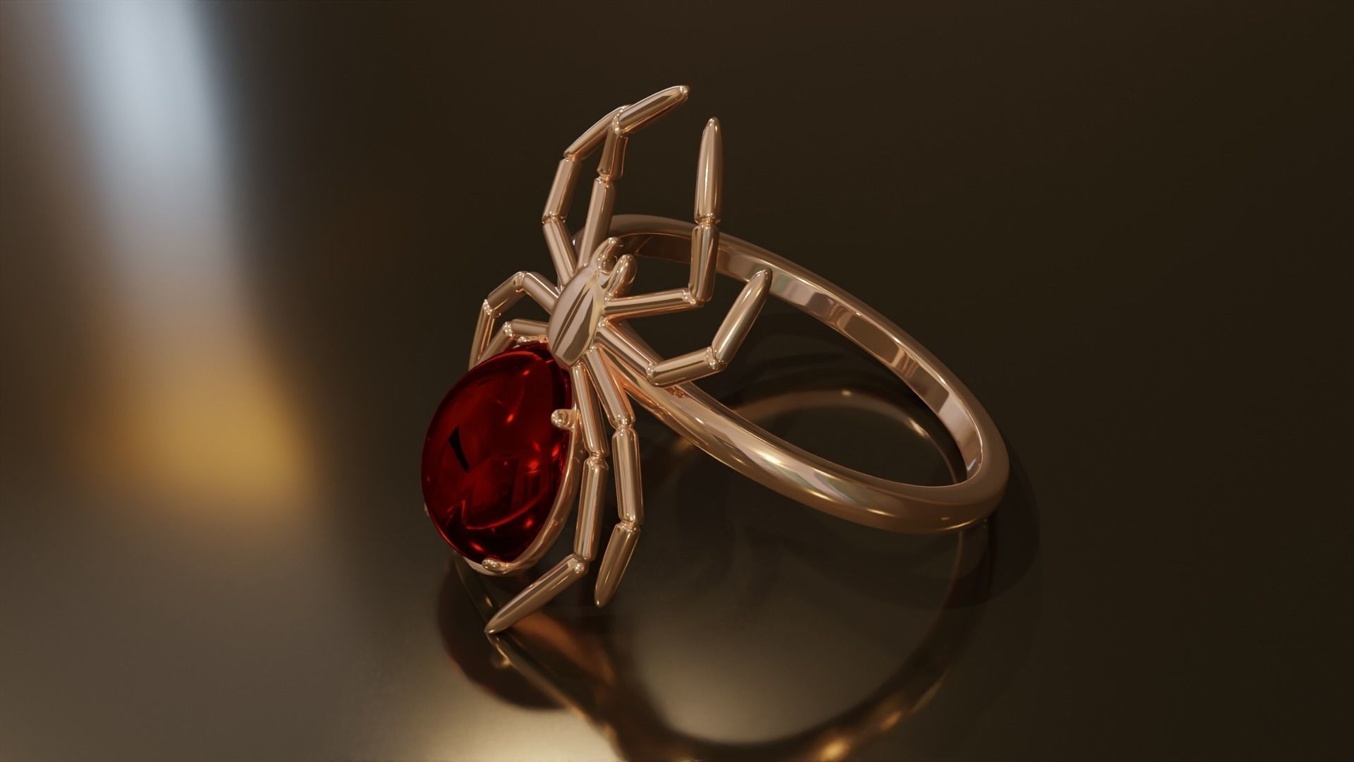 Spider Ring 2 3D print model_5