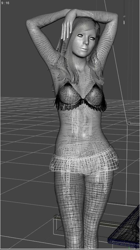 American Teen Actress  Chloe Grace Moretz 3D model_6