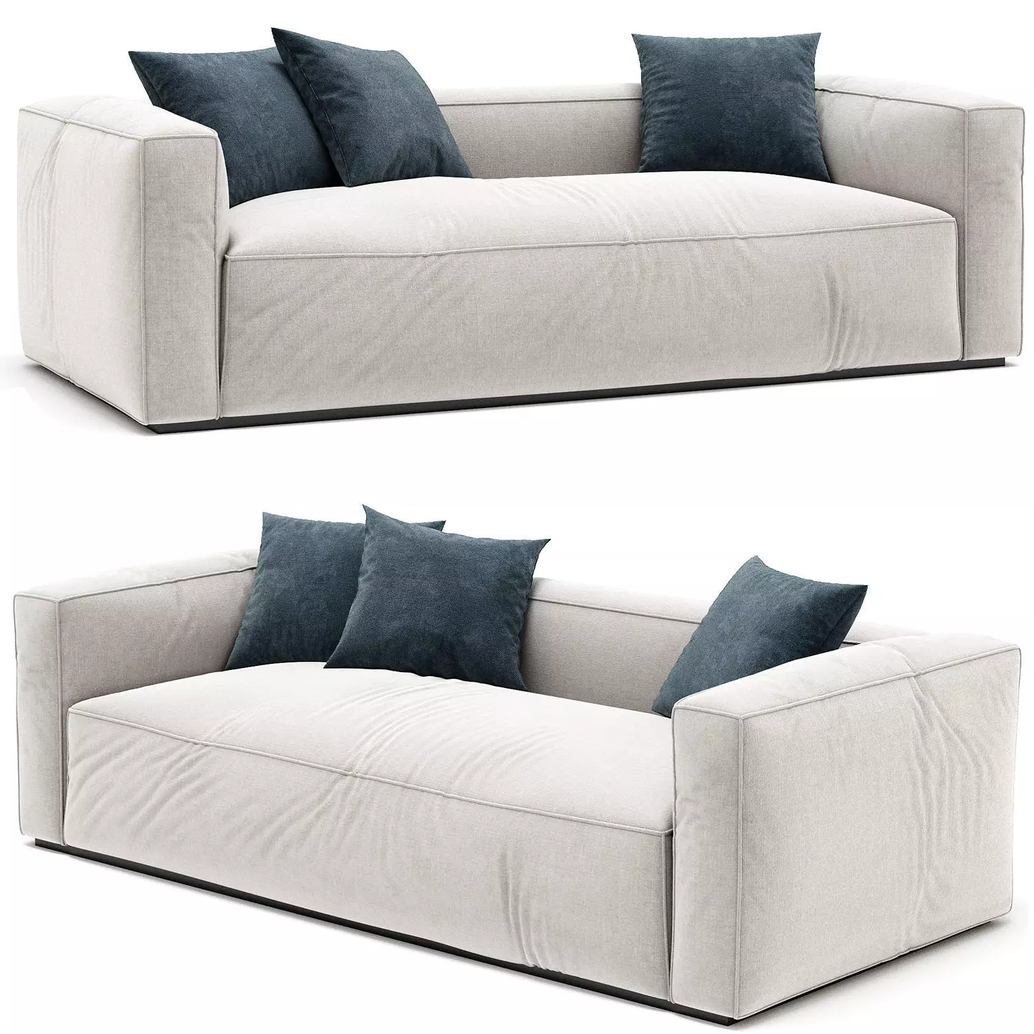 Grand 2 Sitssoffa Sandshell Sofa 3D model_0