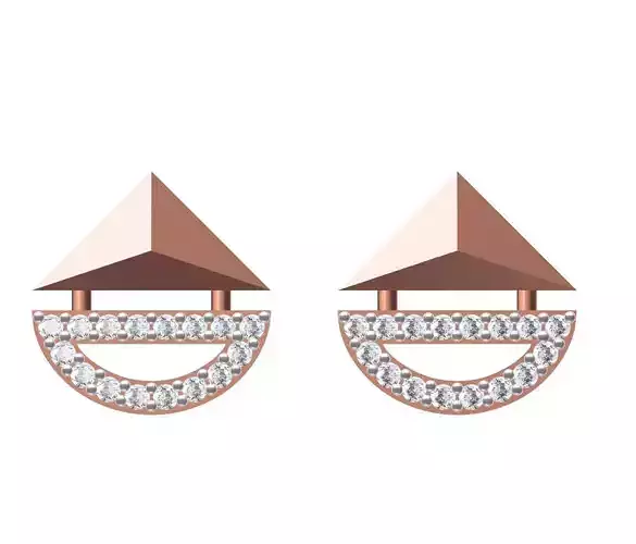 Women Diamond Earrings STL FBX JCD Details