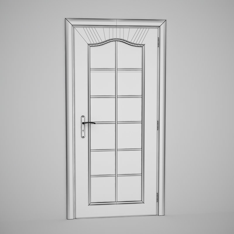 CGAxis Door 3D model_1