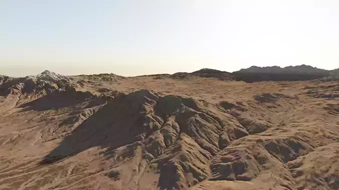 Afghanistan style mountains terrain Realistic 3D model