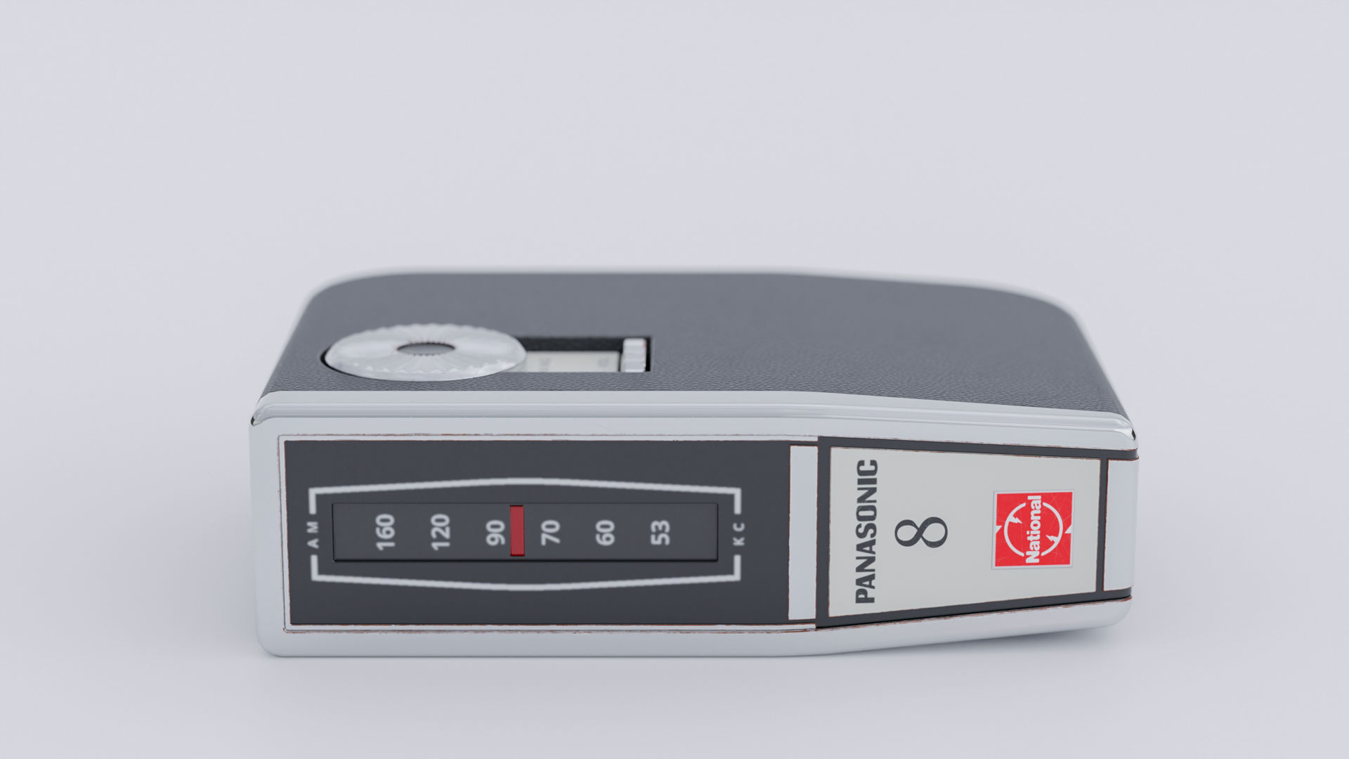 Vintage Panasonic Transmision Radio Low-poly 3D model_7