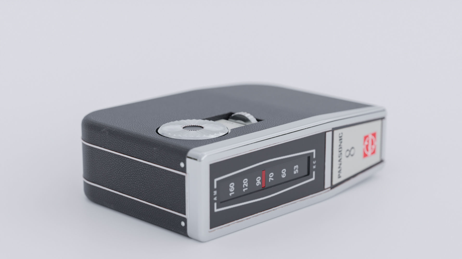 Vintage Panasonic Transmision Radio Low-poly 3D model_6