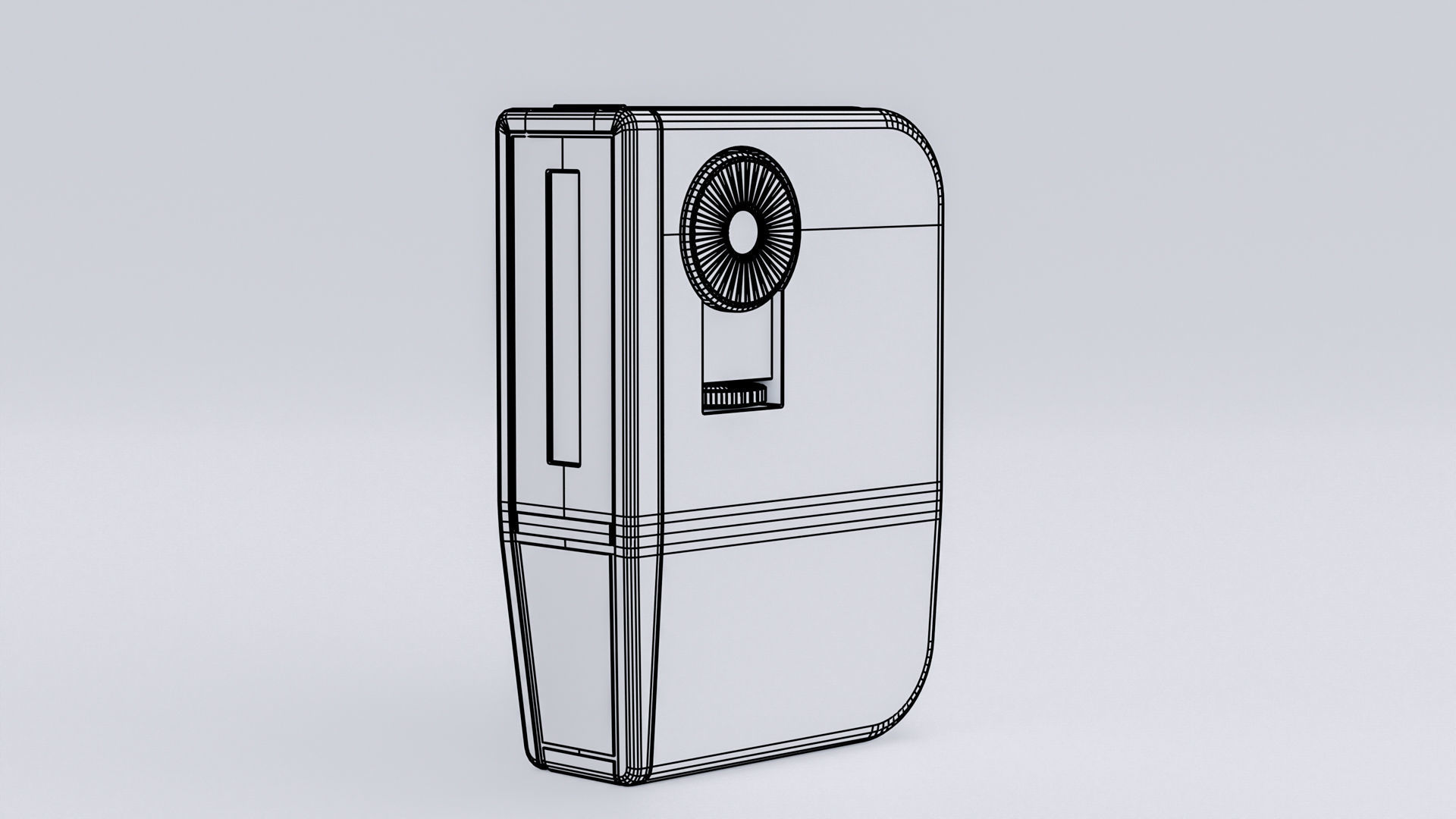 Vintage Panasonic Transmision Radio Low-poly 3D model_11