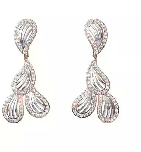 Women Diamond Earrings STL FBX JCD Details