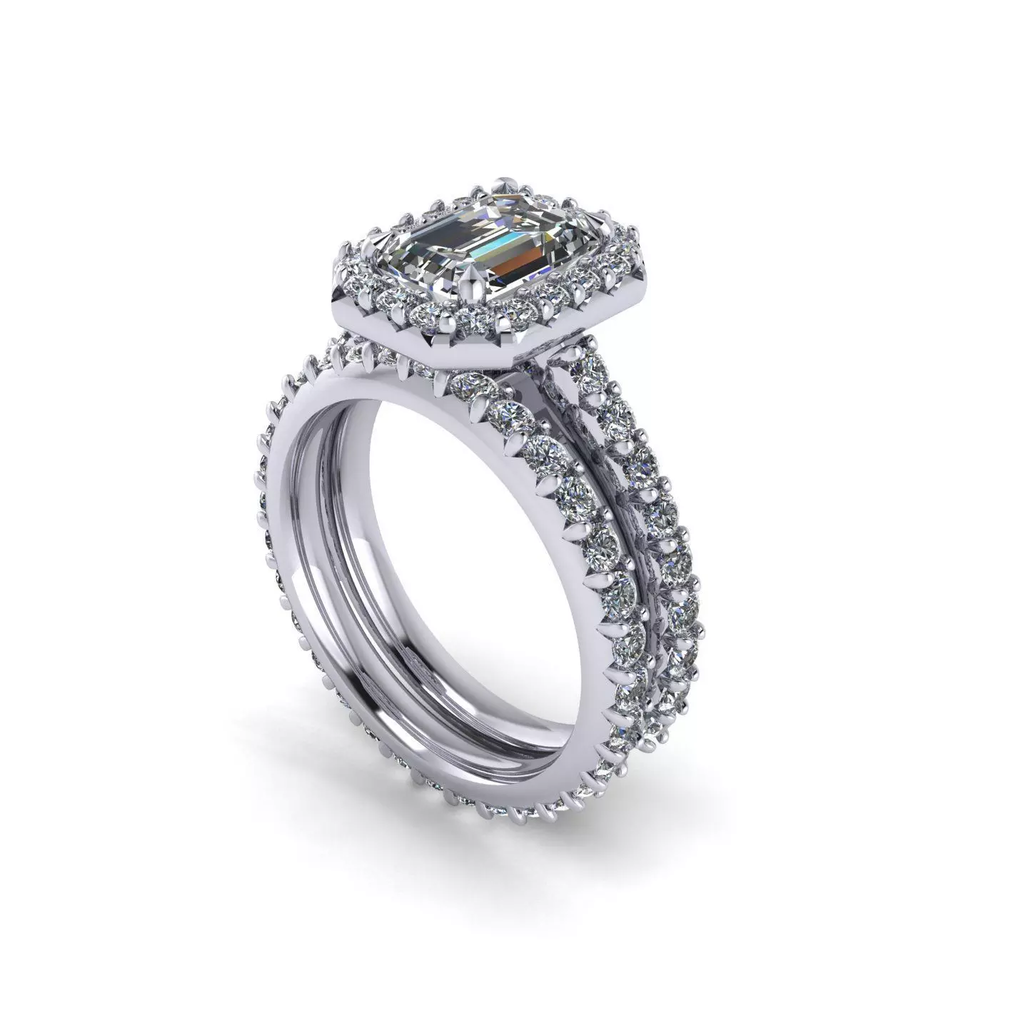 Love Emerald Diamond Ring 3D print model