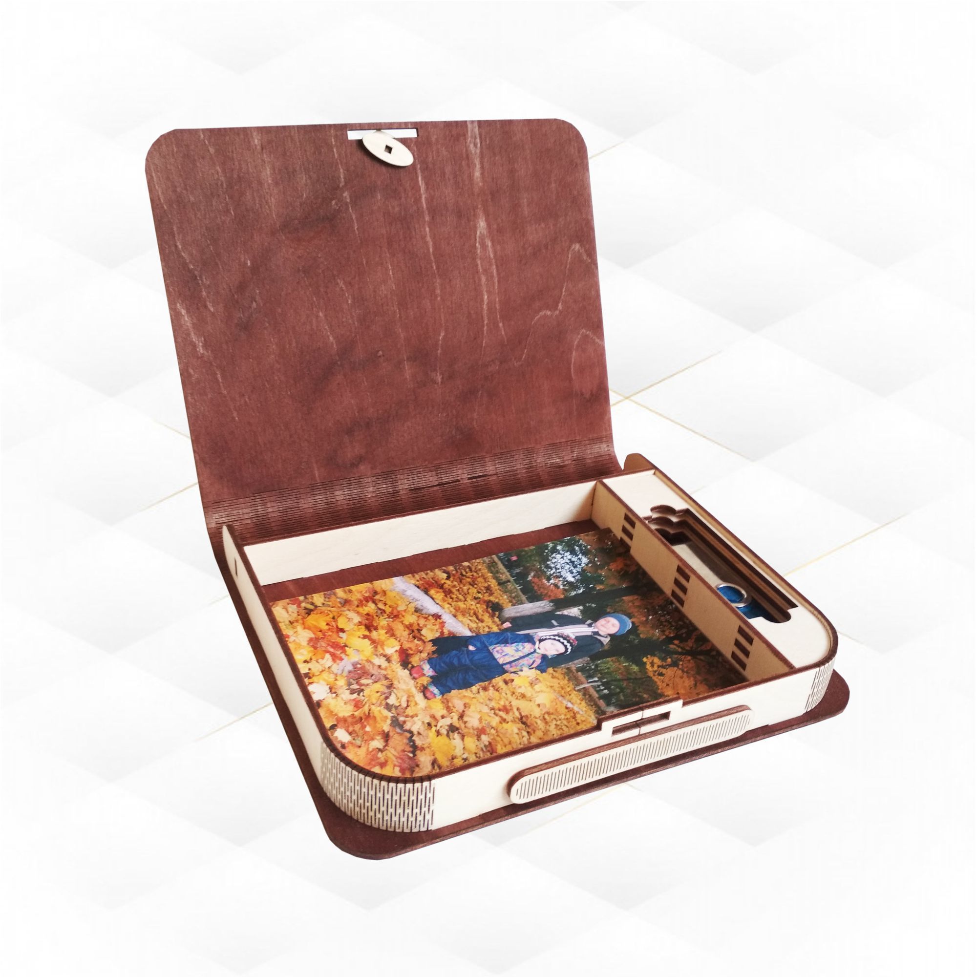 Album with pattern ready use laser cut files 3D print model_1